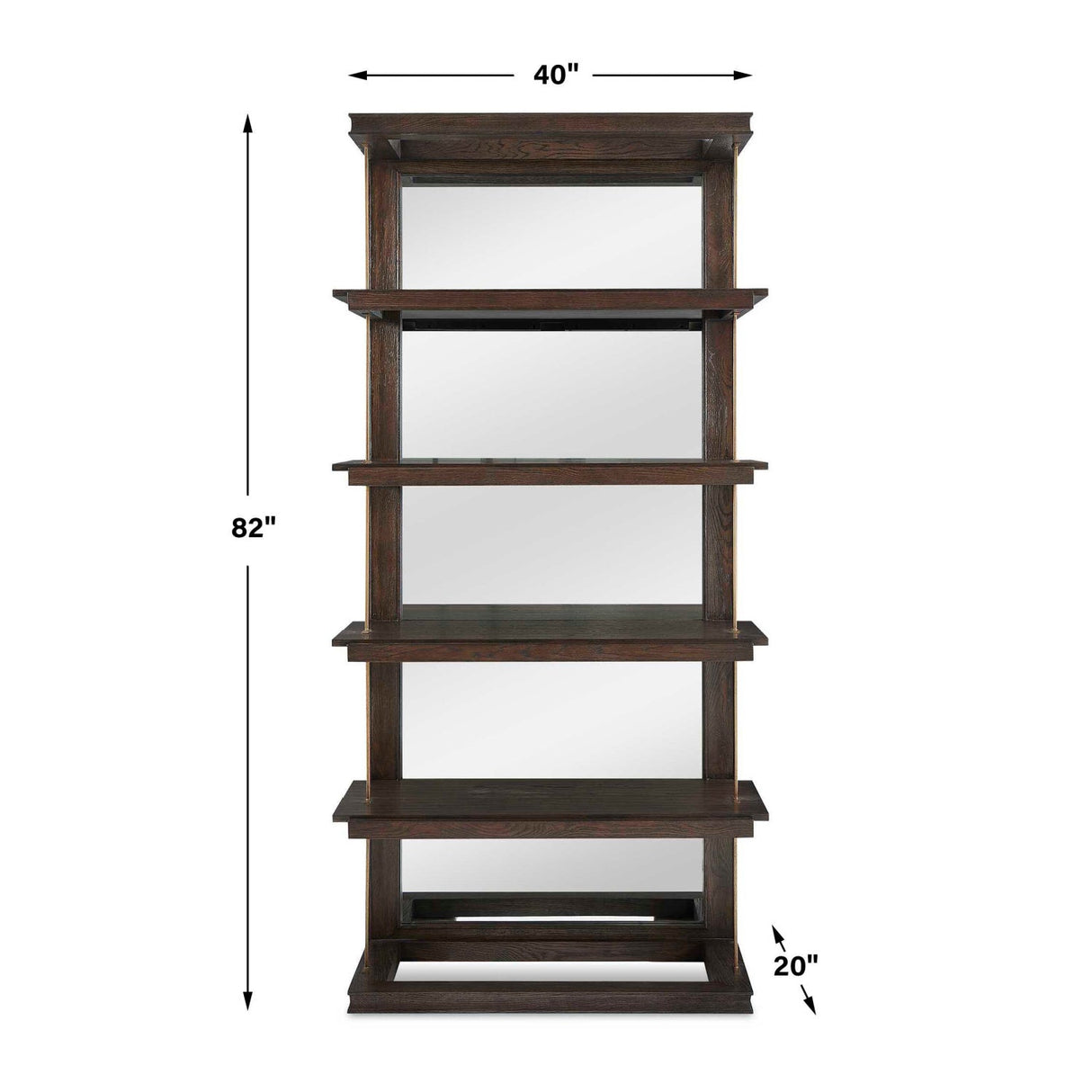 Modern European furniture - Dark Oak Bookshelf - www.oroa.com