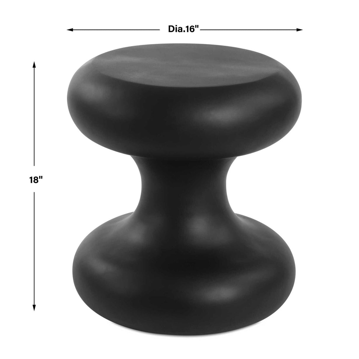 Modern European furniture - Black Hourglass Indoor/Outdoor Accent Tablee - www.oroa.com