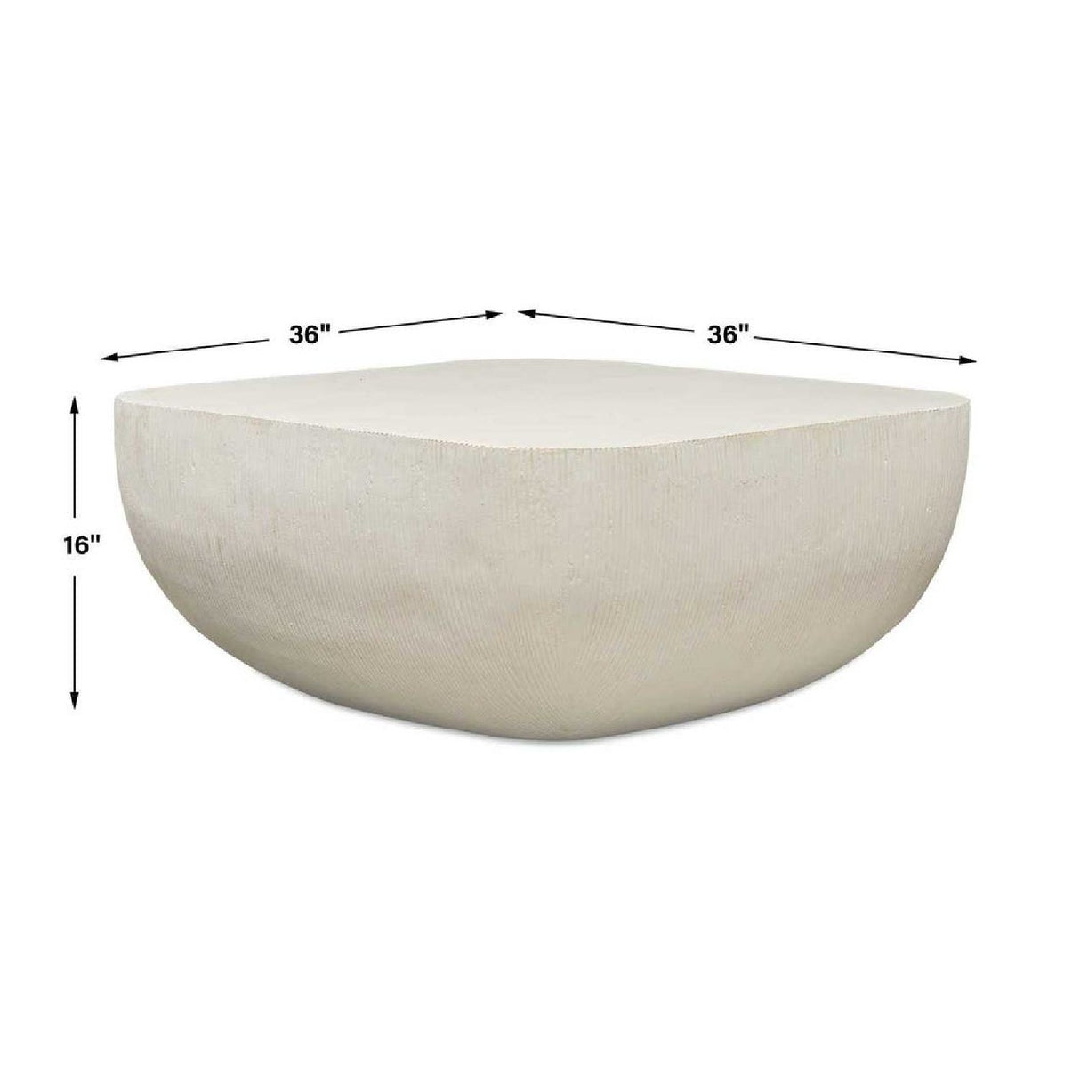 Limestone Finish Indoor/Outdoor Coffee Table by Uttermost Alma, alternate view 6