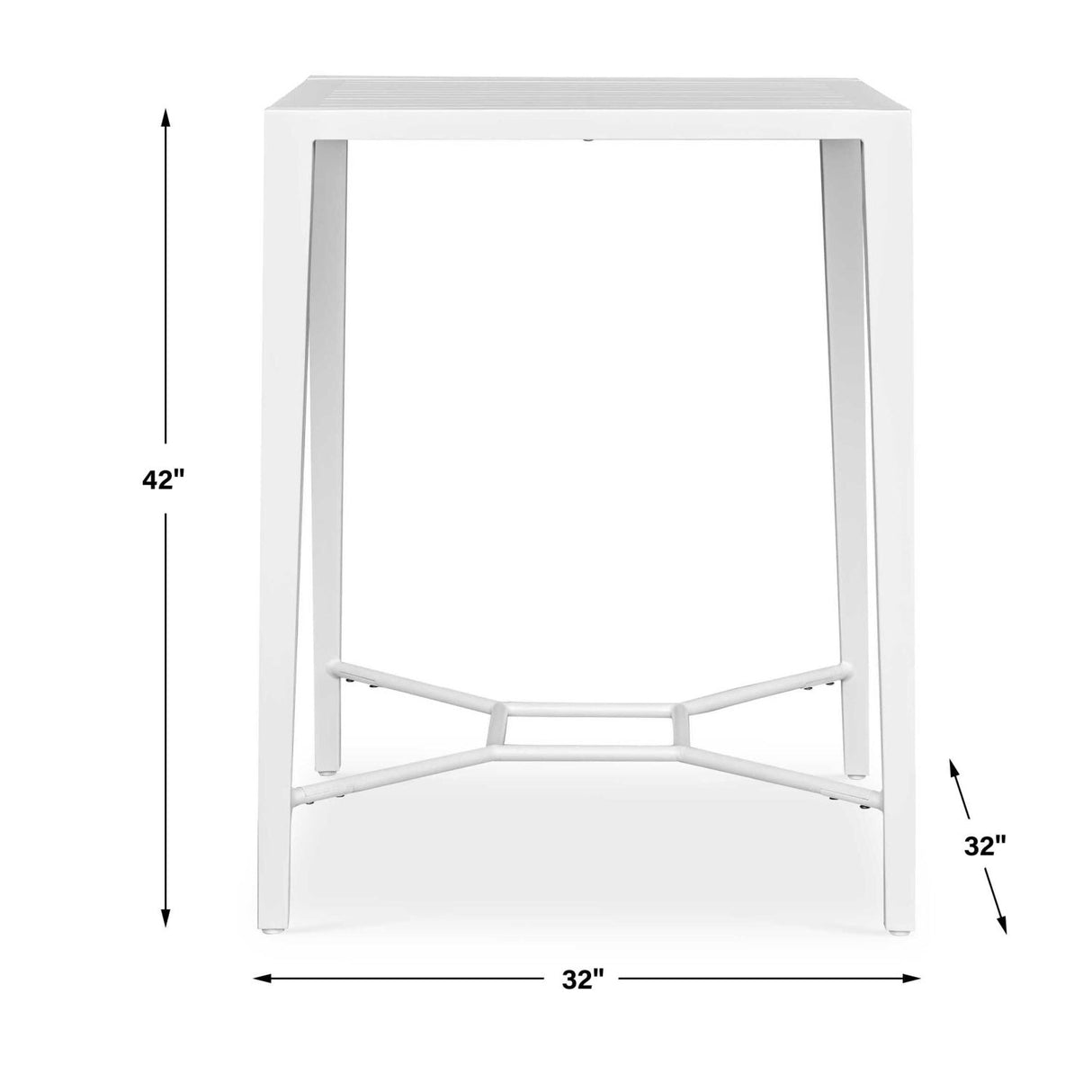 Modern European furniture - White Aluminum Indoor/Outdoor Bar Table - www.oroa.com