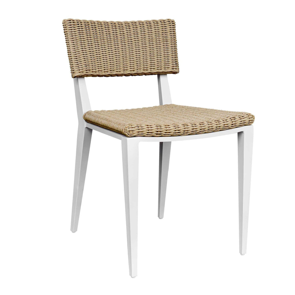 White Aluminum Outdoor Dining Chair by Uttermost Calbas, alternate view 3