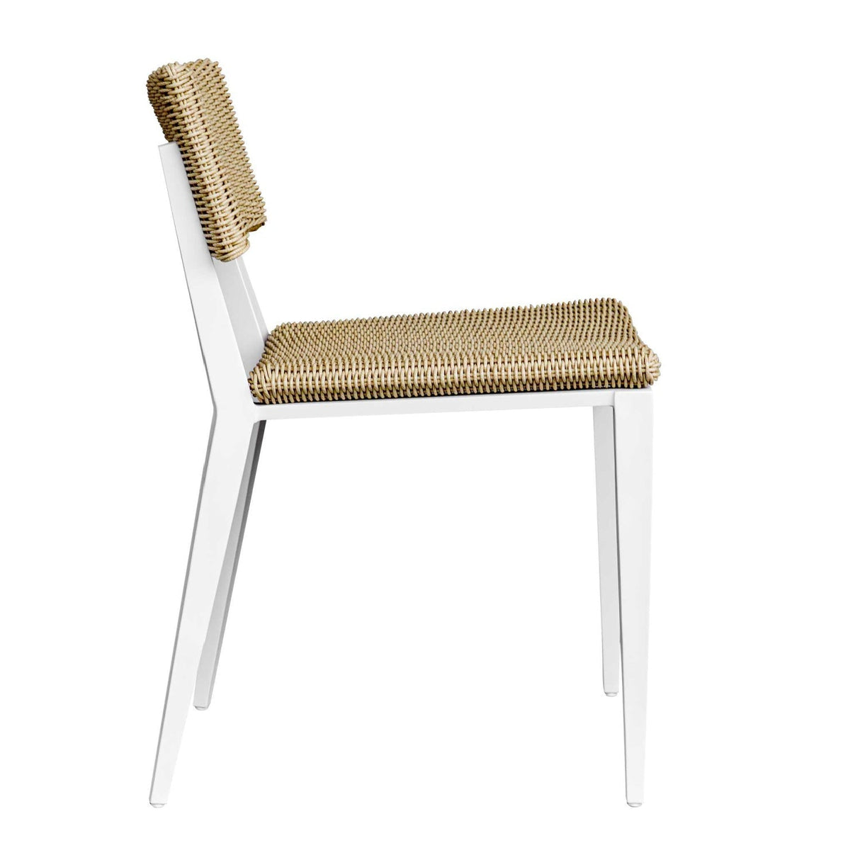 White Aluminum Outdoor Dining Chair by Uttermost Calbas, alternate view 4