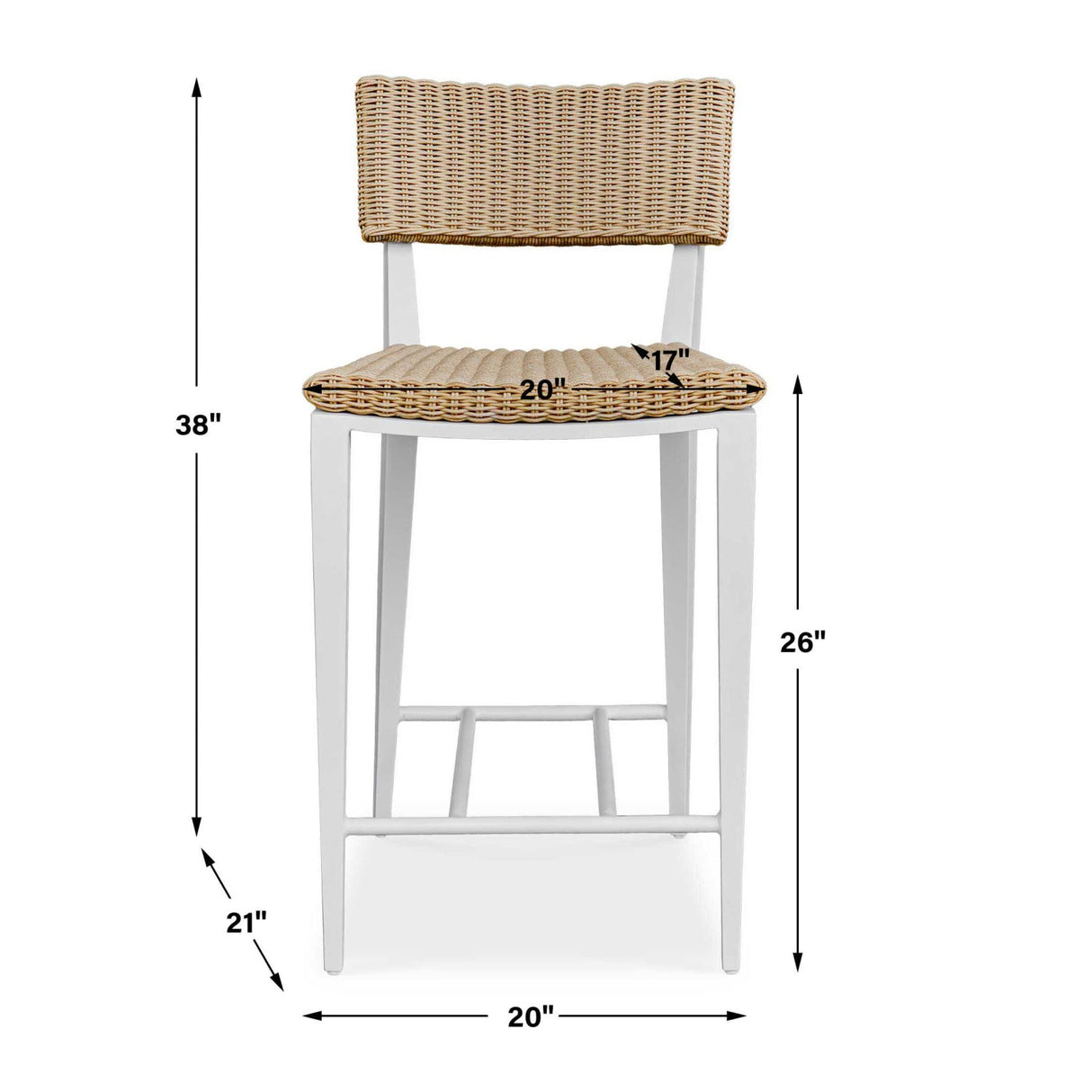 Modern European furniture - Wicker Outdoor Counter Stool - www.oroa.com