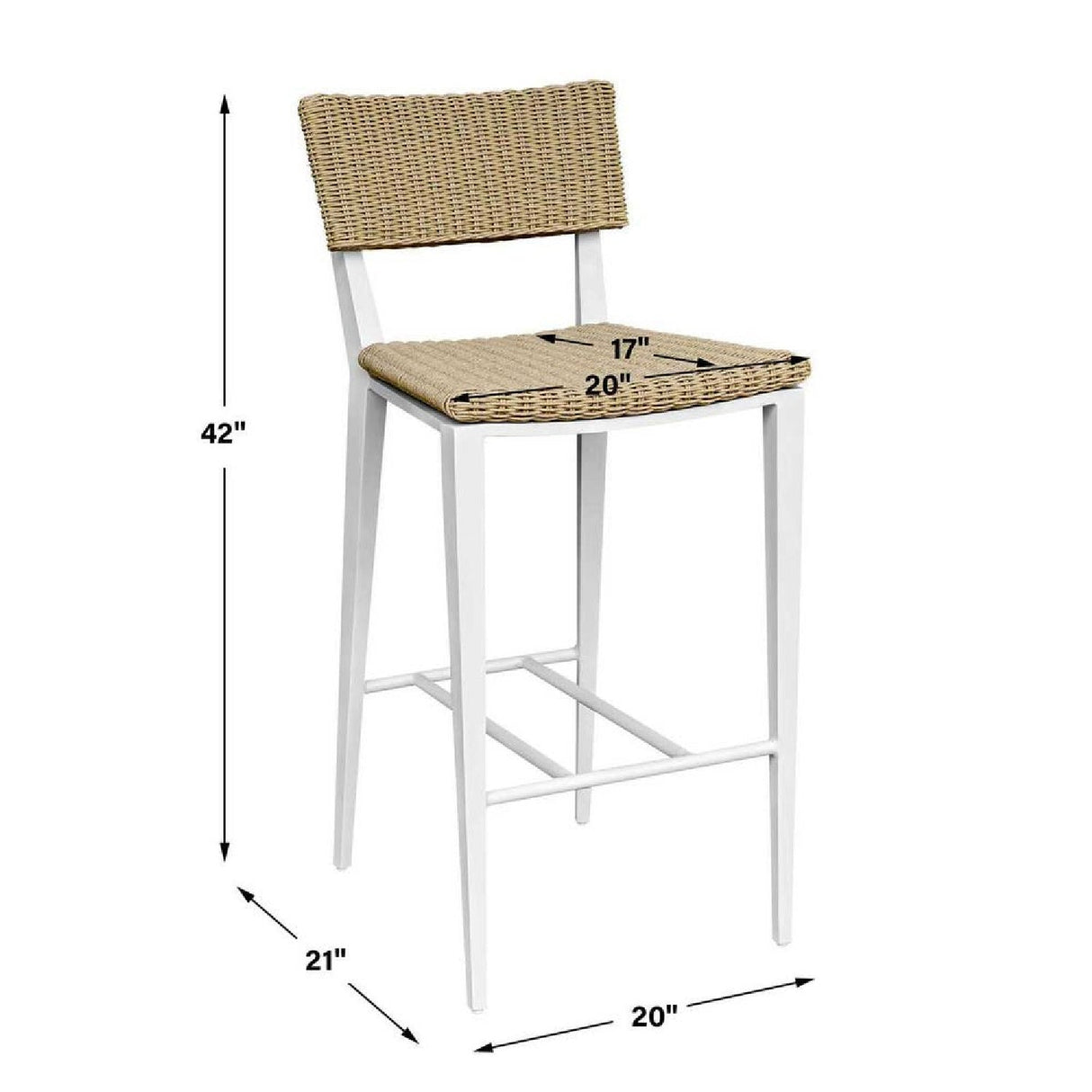 Modern European furniture - Wicker Outdoor Bar Stool - www.oroa.com