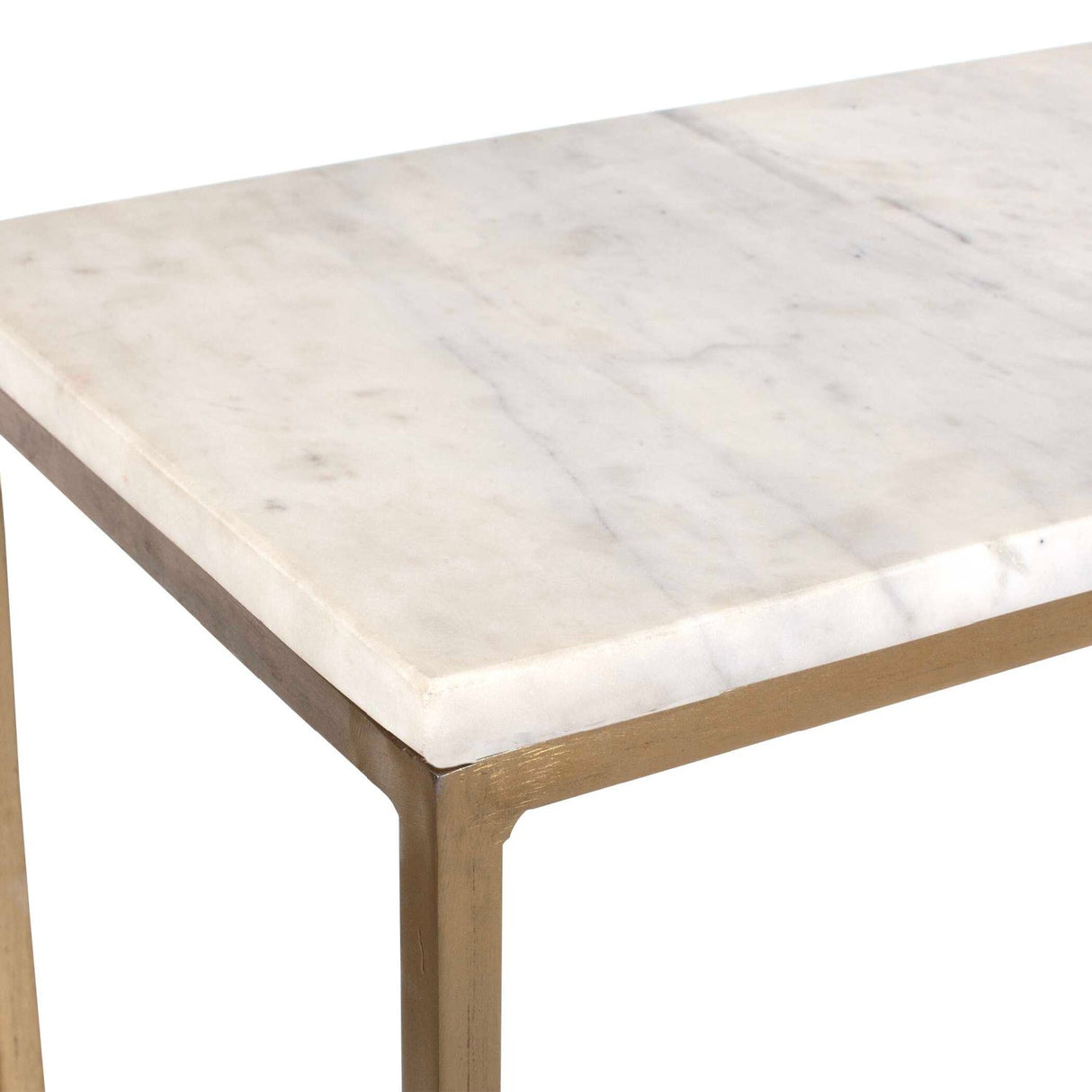 White Marble Minimalist Console Table by Uttermost Redmond, alternate view 5