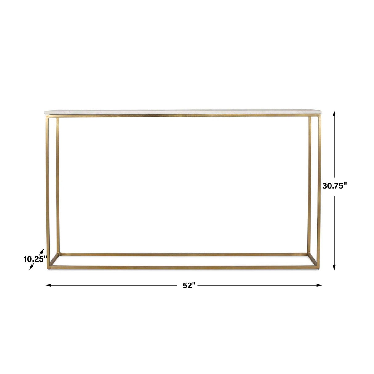 White Marble Minimalist Console Table by Uttermost Redmond, alternate view 7