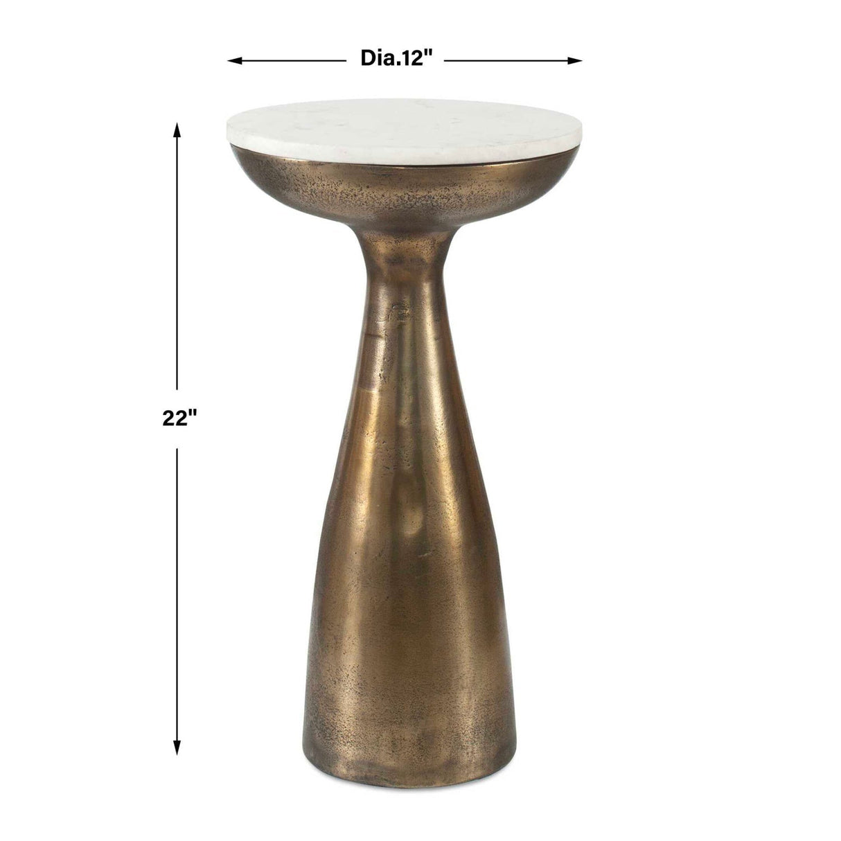 Antique Brass Indoor/Outdoor Drink Table by Uttermost Torin, alternate view 6