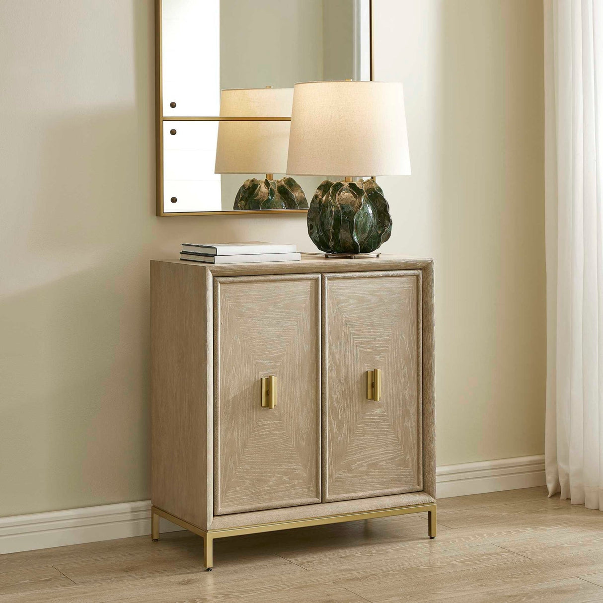 Cerused Oak 2-Door Cabinet by Uttermost Alessia, alternate view 9