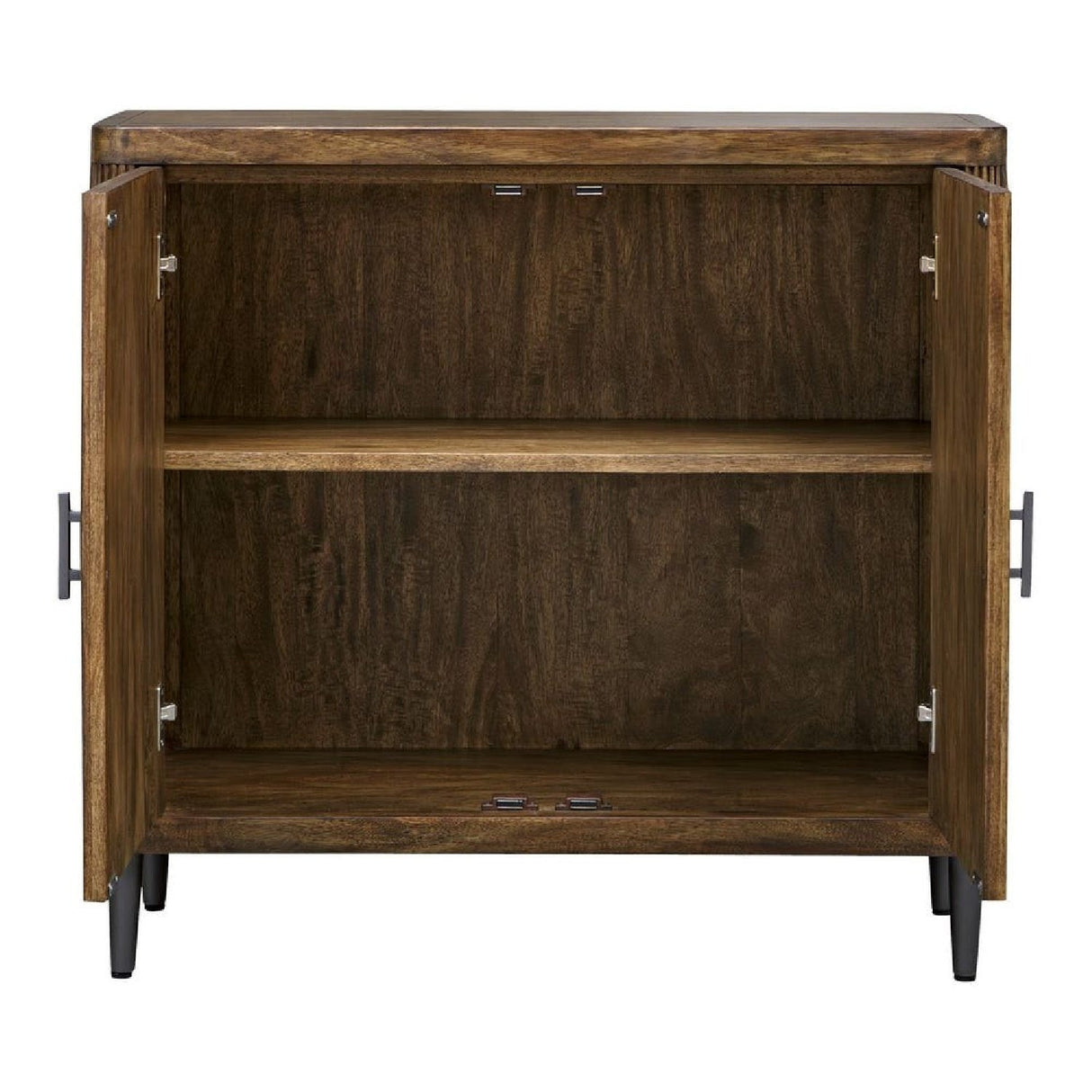 Wooden Tambour 2-Door Cabinet by Uttermost Pinstripe, alternate view 4