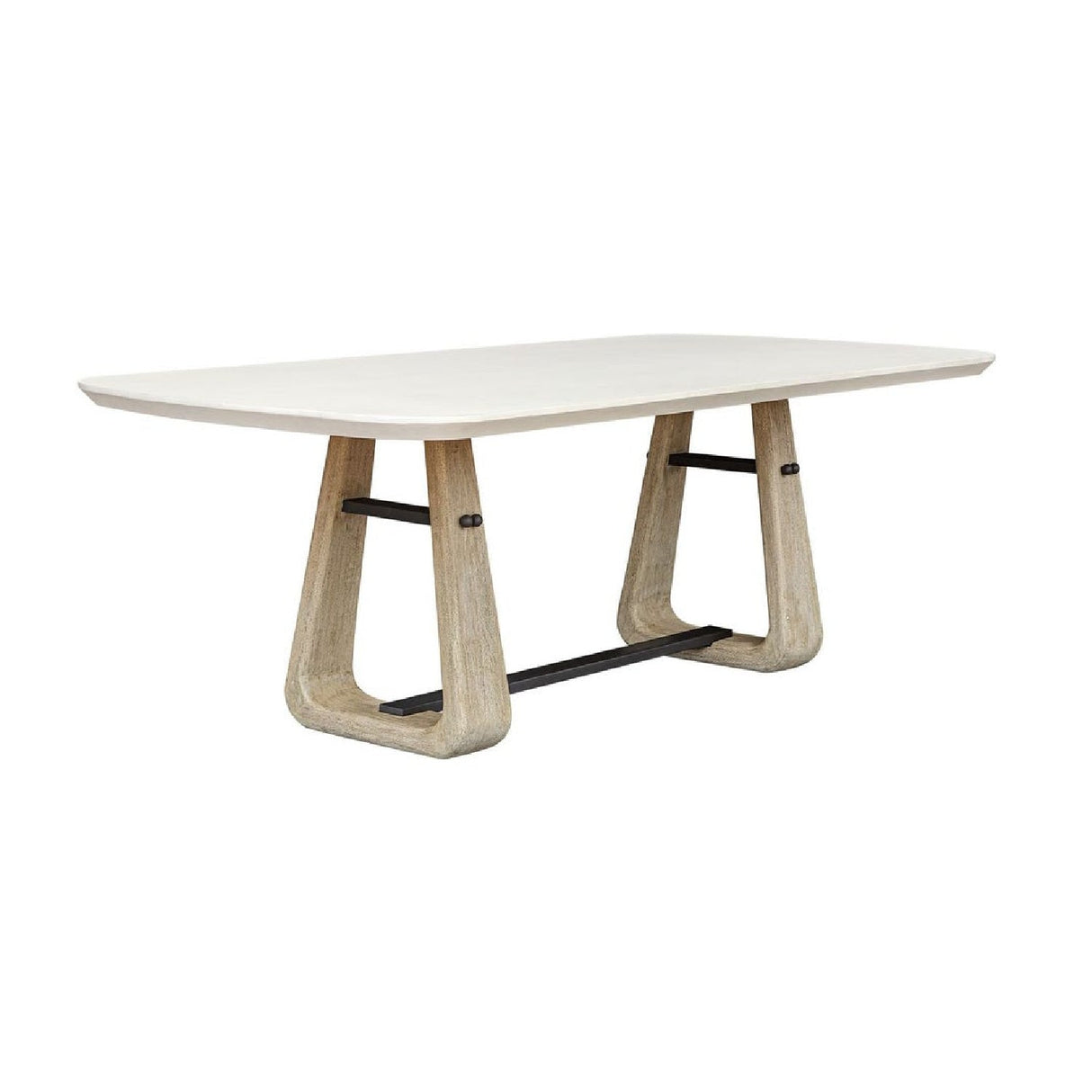 White Rectangular Indoor/Outdoor Dining Table by Uttermost Circa, alternate view 3