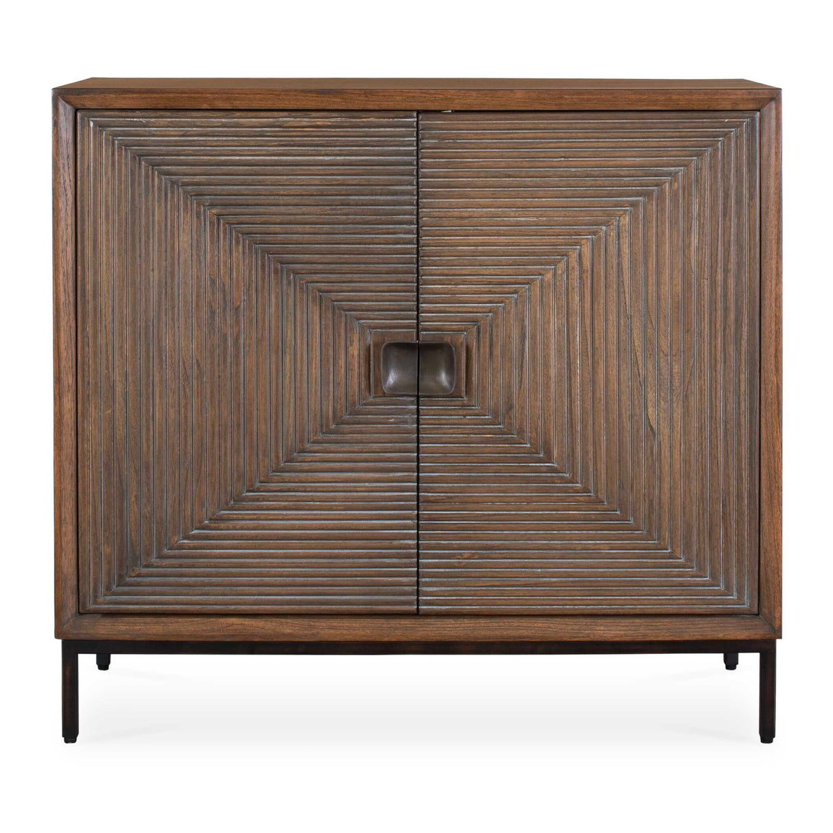 Modern European furniture - Carved Mindi Wood 2-Door Cabinet - www.oroa.com