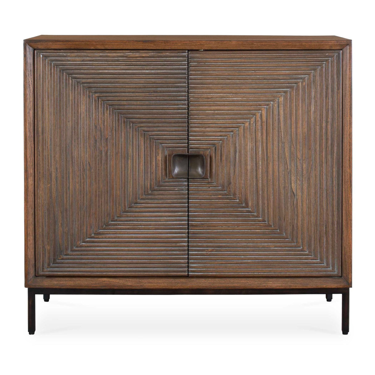 Modern European furniture - Carved Mindi Wood 2-Door Cabinet - www.oroa.com