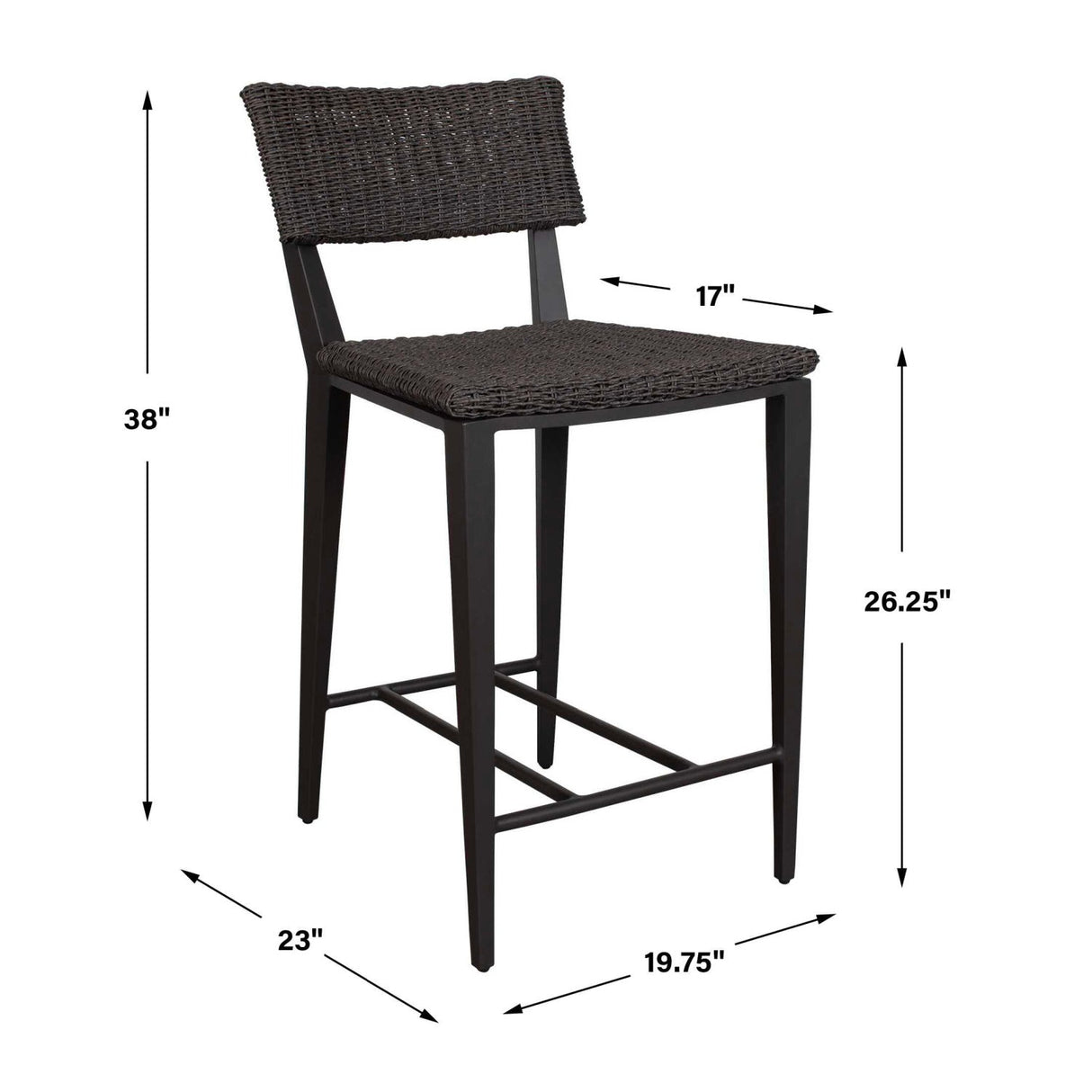 Modern European furniture - Wicker Outdoor Counter Stool - www.oroa.com