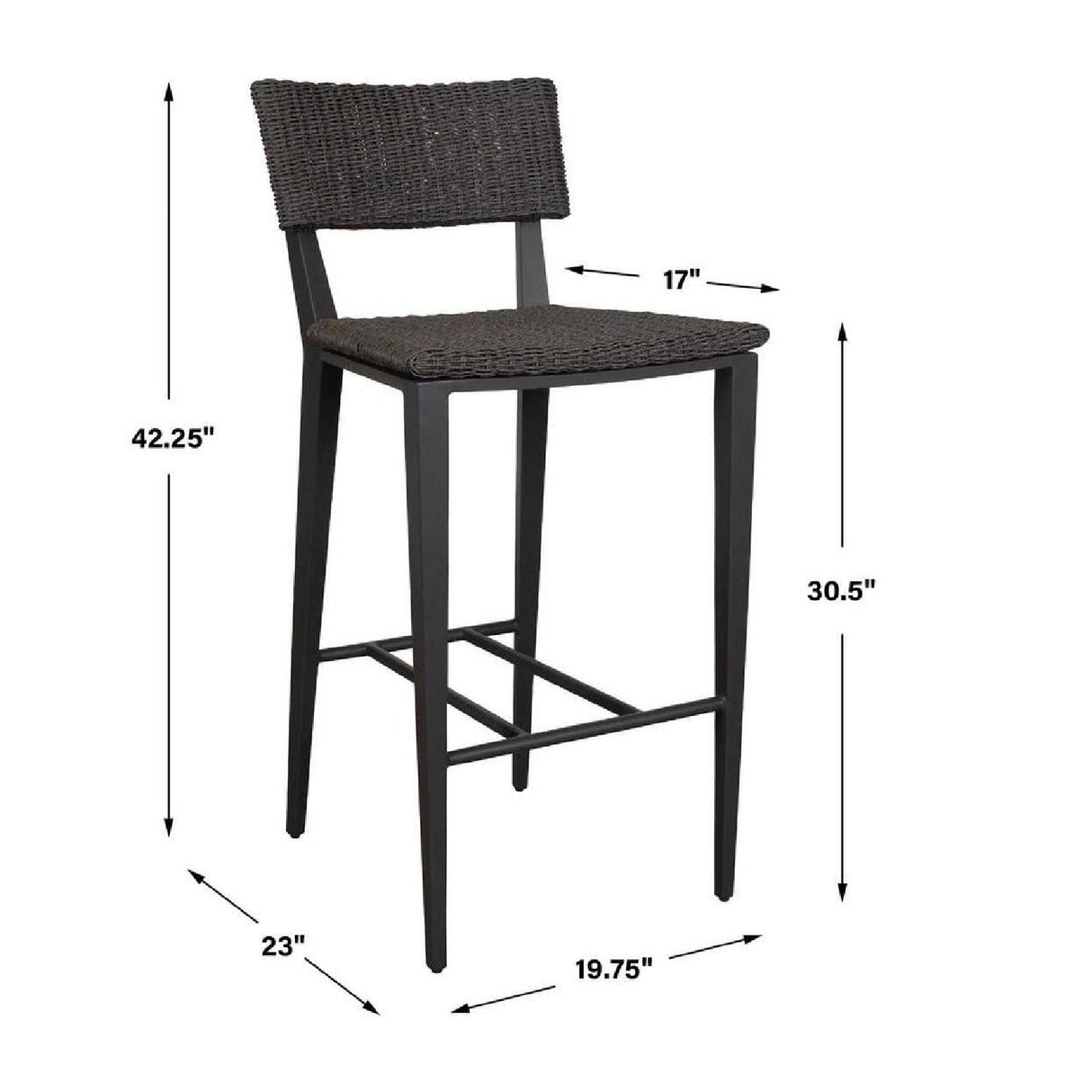 Modern European furniture - Wicker Outdoor Bar Stool - www.oroa.com