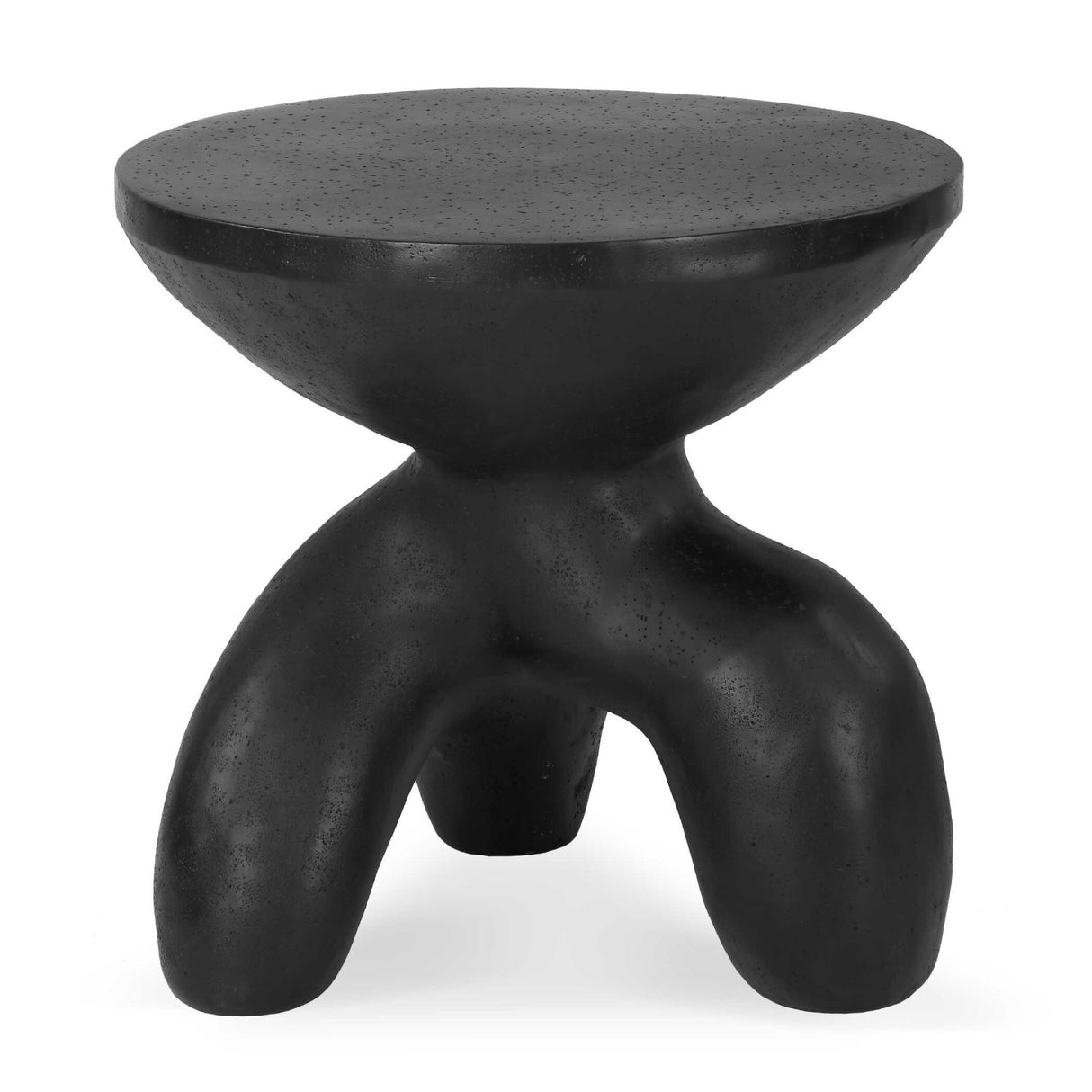 Modern European furniture - Black Stone Indoor/Outdoor Accent Table - www.oroa.com