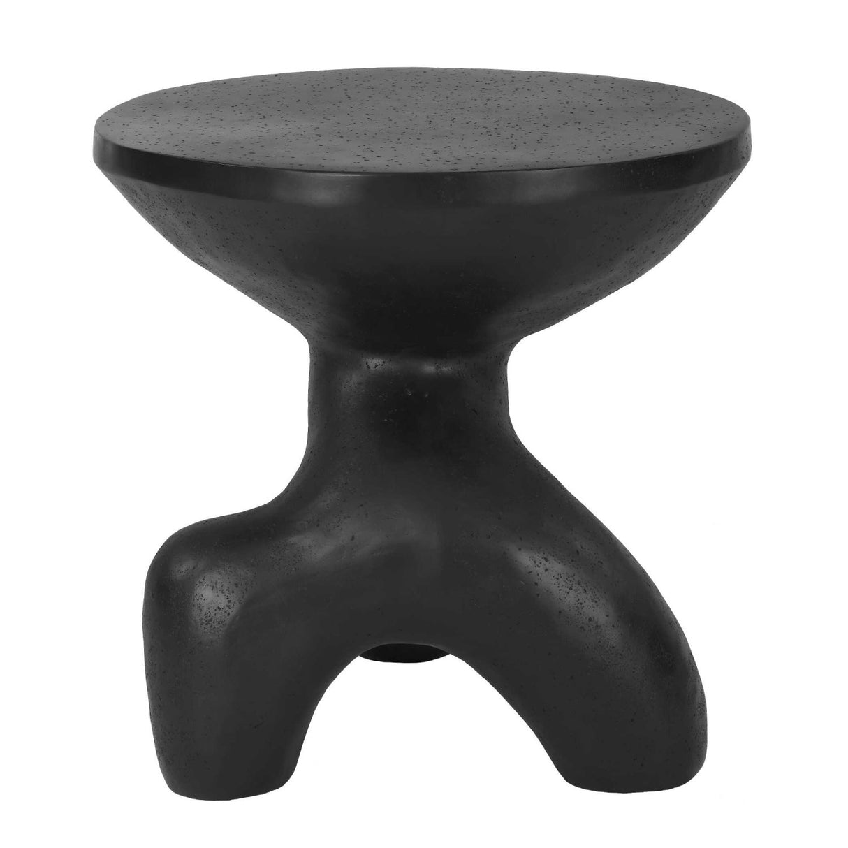 Modern European furniture - Black Stone Indoor/Outdoor Accent Table - www.oroa.com