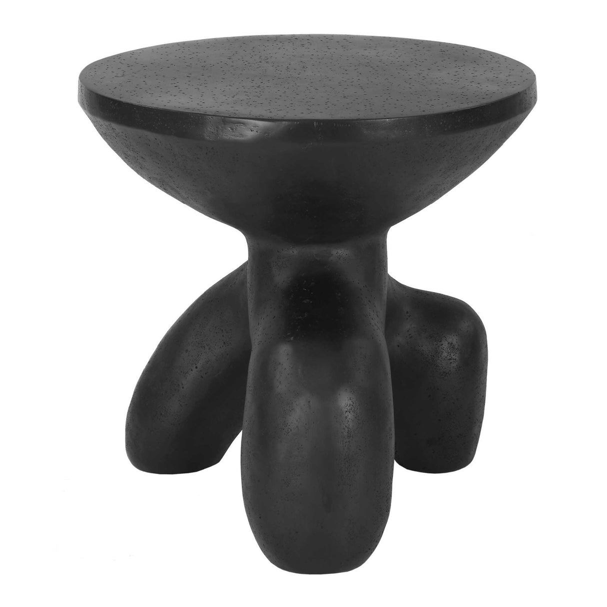 Modern European furniture - Black Stone Indoor/Outdoor Accent Table - www.oroa.com