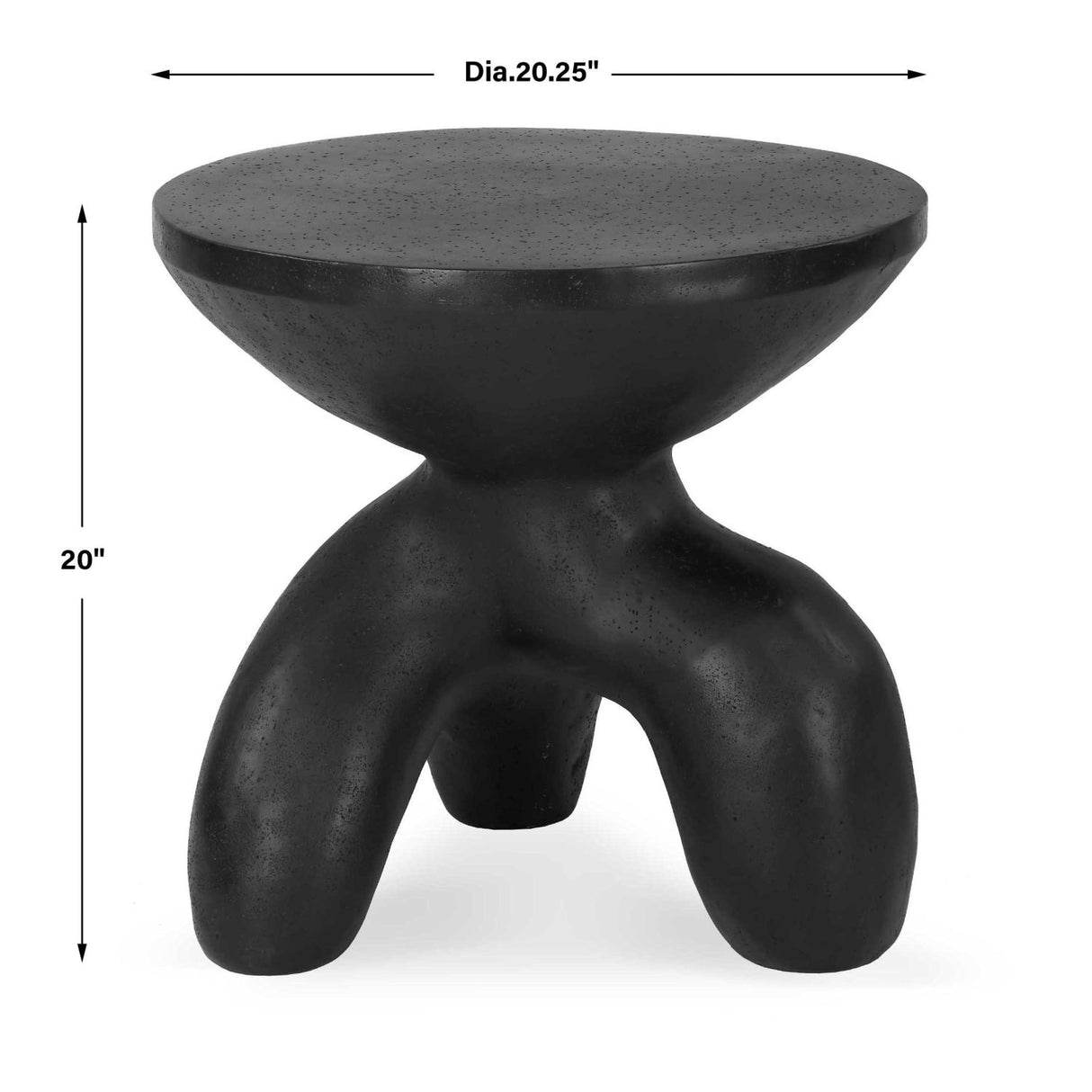 Modern European furniture - Black Stone Indoor/Outdoor Accent Table - www.oroa.com