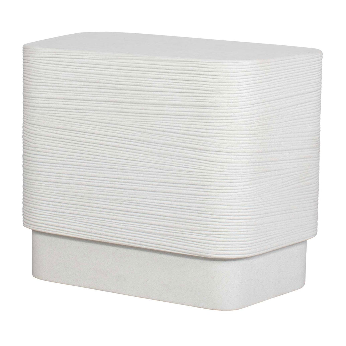 White Concrete Indoor/Outdoor Side Table by Uttermost Saltwater, alternate view 4
