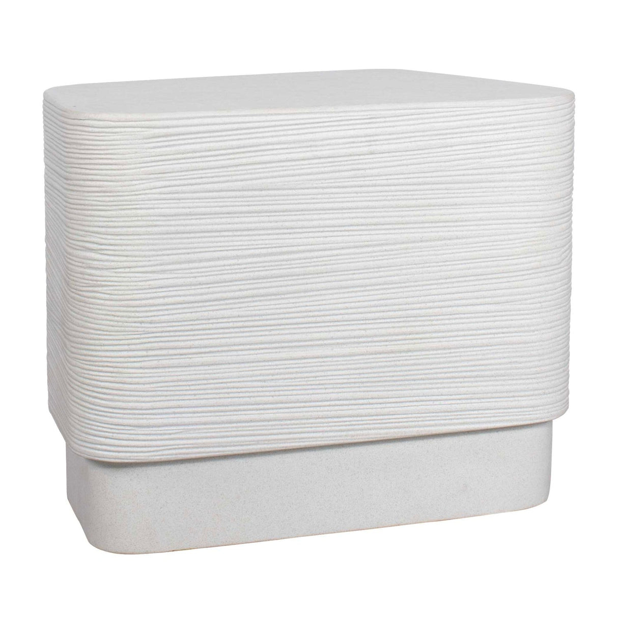 White Concrete Indoor/Outdoor Side Table by Uttermost Saltwater, alternate view 5