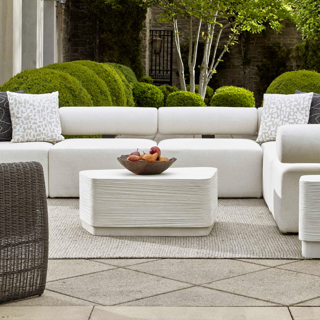 Modern European furniture - Natural Concrete Indoor/Outdoor Coffee Table - www.oroa.com