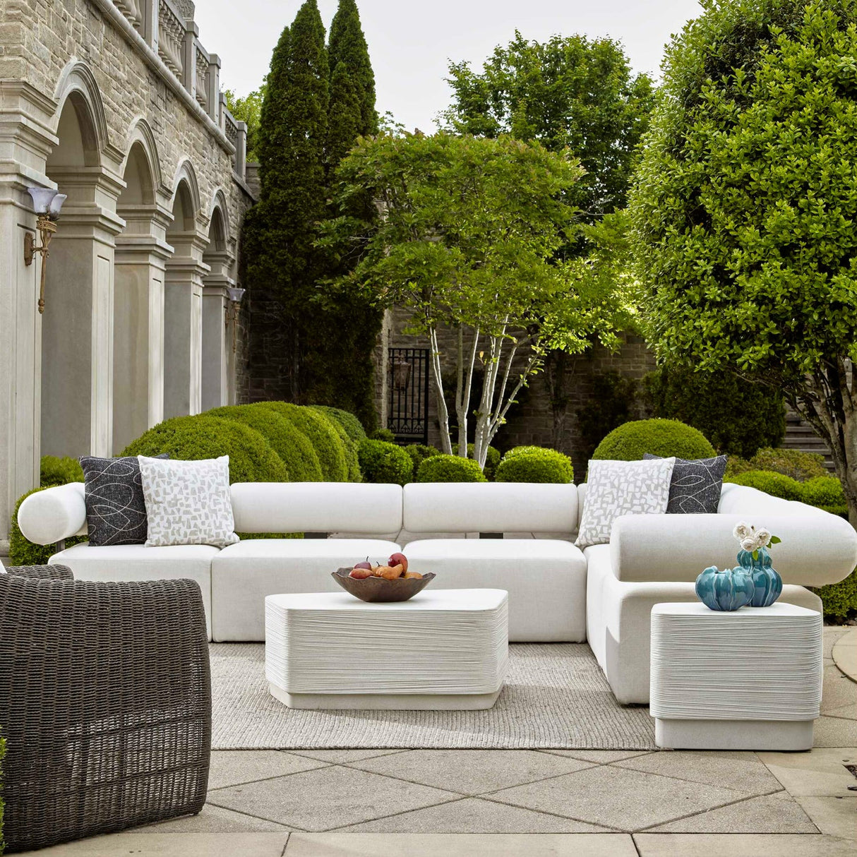 Modern European furniture - Natural Concrete Indoor/Outdoor Coffee Table - www.oroa.com
