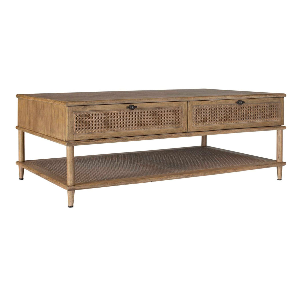 2-Drawer Rattan Cane Coffee Table by Uttermost Coast, alternate view 3
