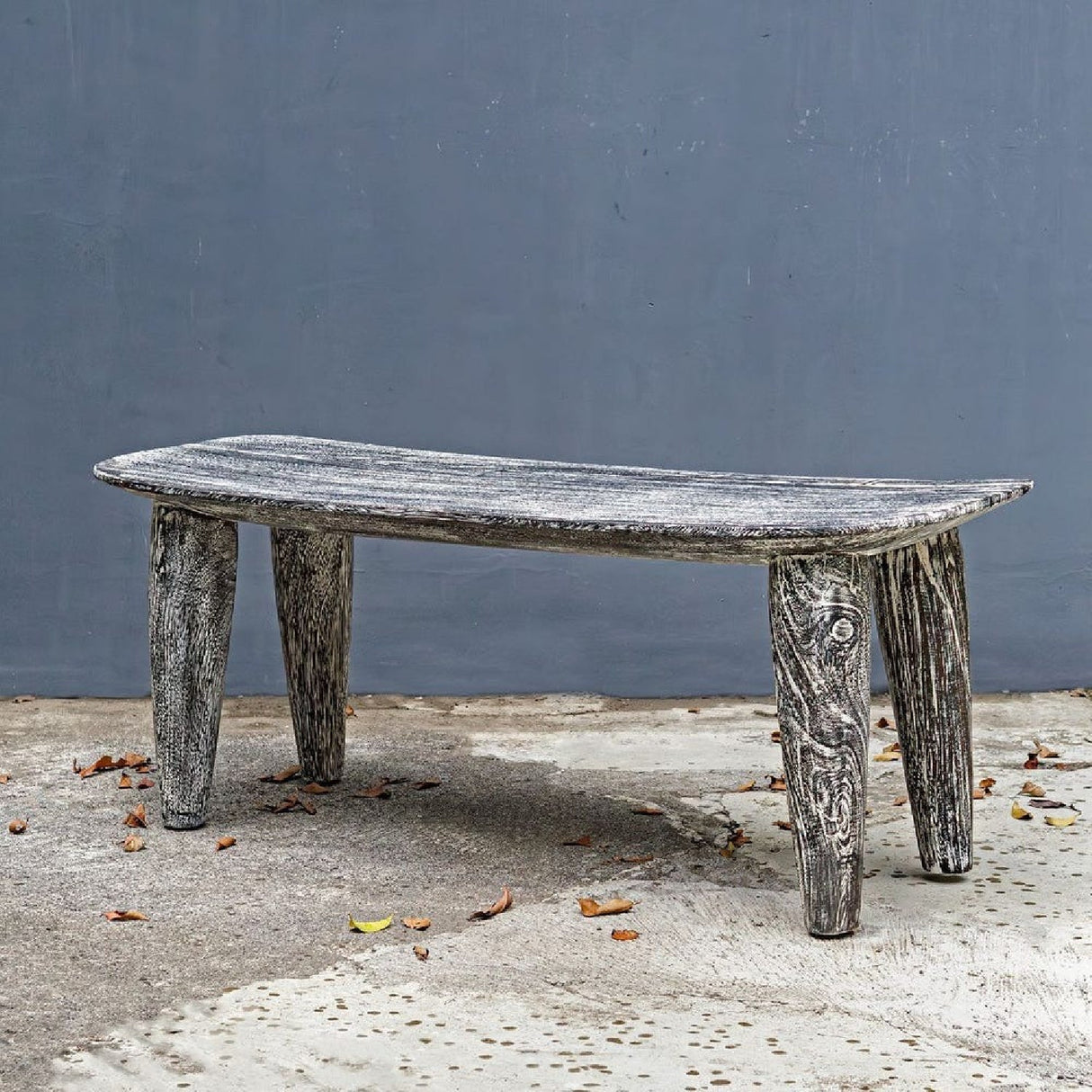 Hand-Carved Suar Wood Bench by Uttermost Fade to Black, alternate view 9