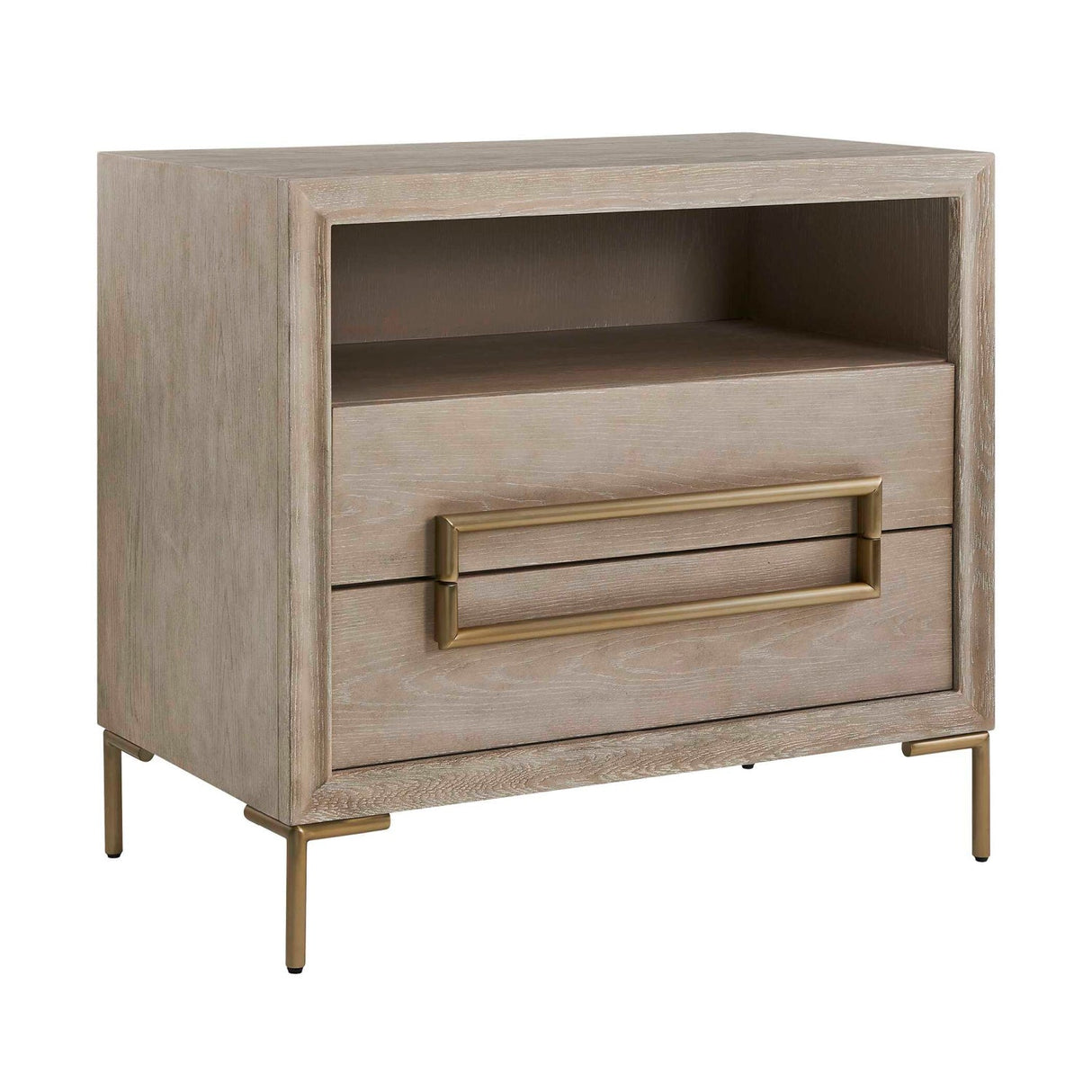 Light Oak 2-Drawer Side Table by Uttermost Alessia, alternate view 3
