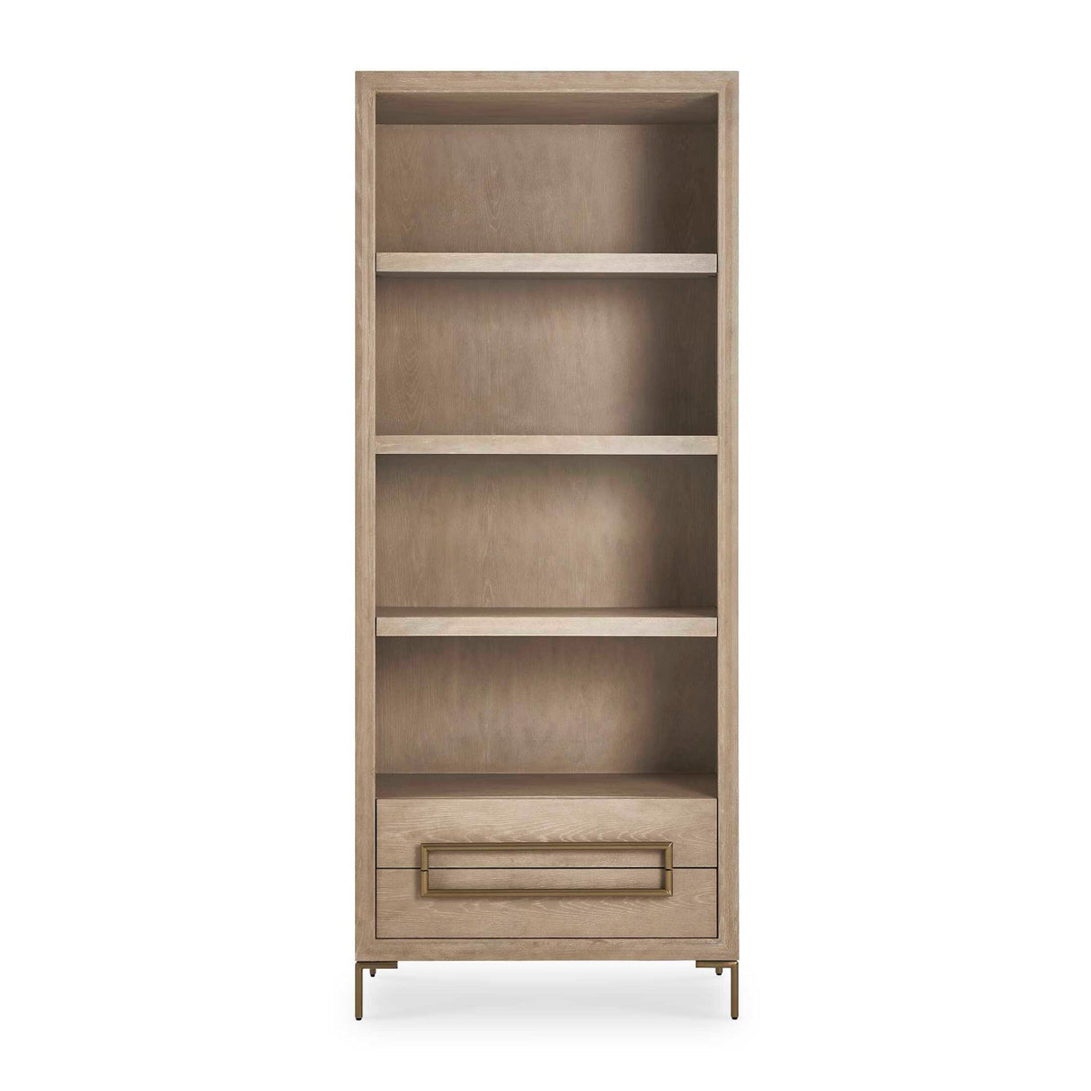 Modern European furniture - Light Oak 2-Drawer Bookshelf - www.oroa.com