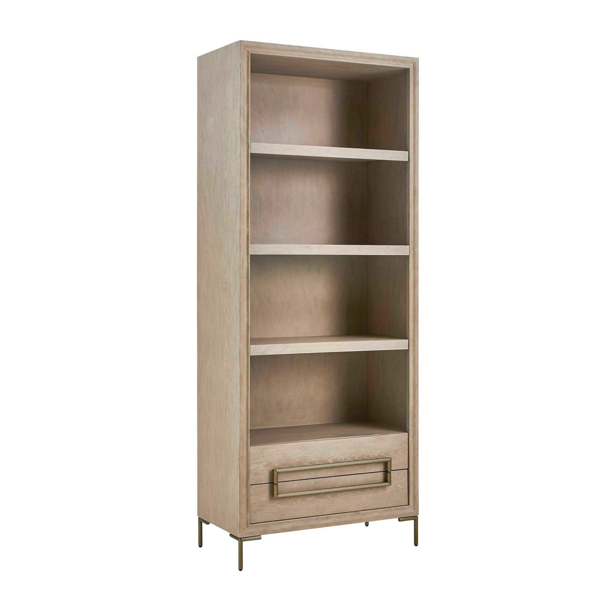 Modern European furniture - Light Oak 2-Drawer Bookshelf - www.oroa.com