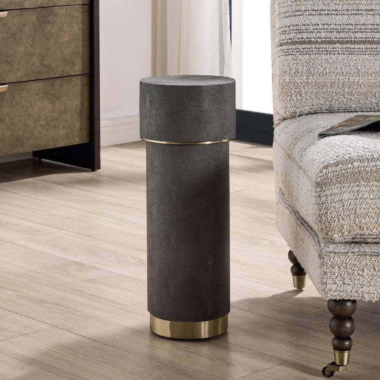 Modern European furniture - Shagreen Look Drink Table - www.oroa.com