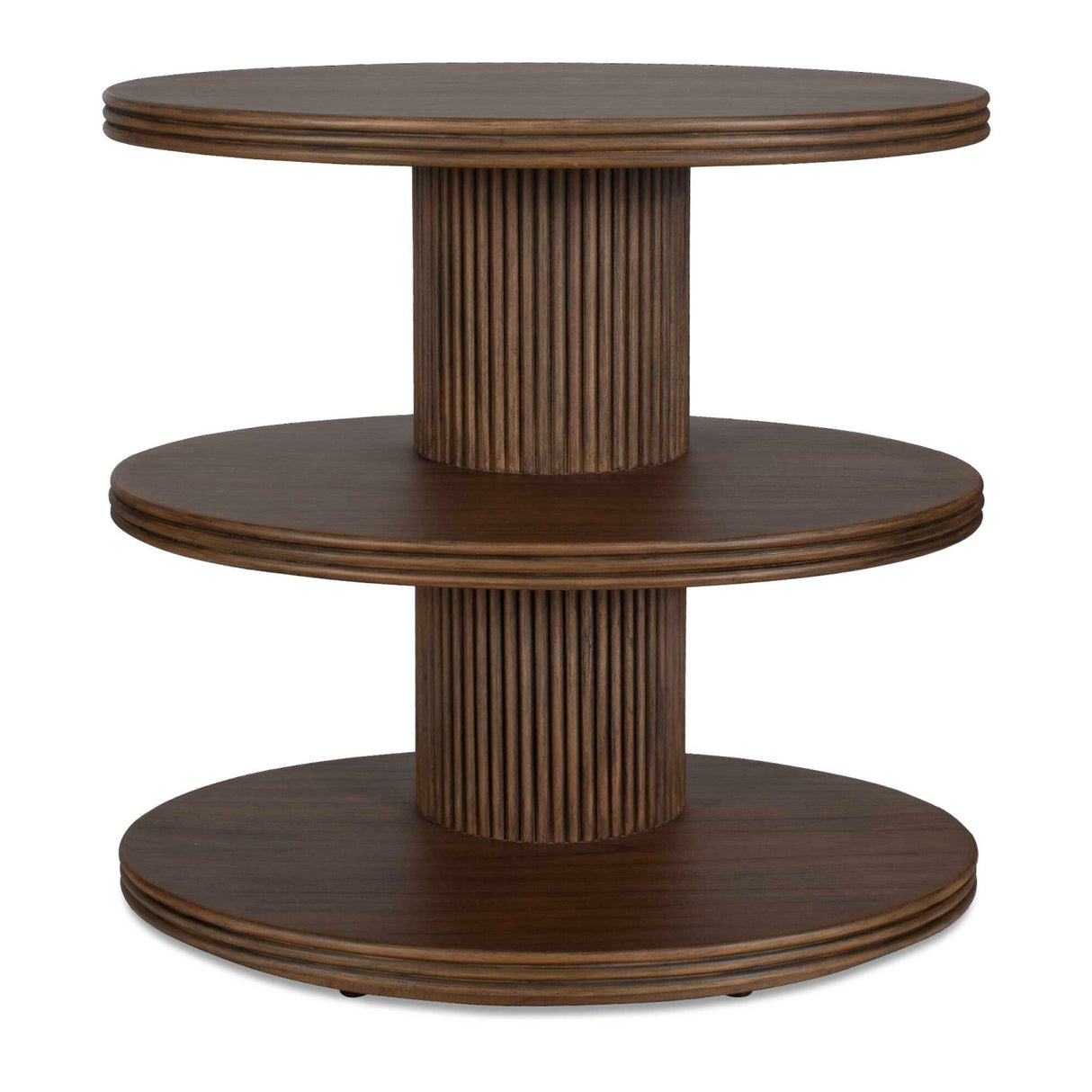 Modern European furniture - Wooden 3-Layered Oval Side Table - www.oroa.com