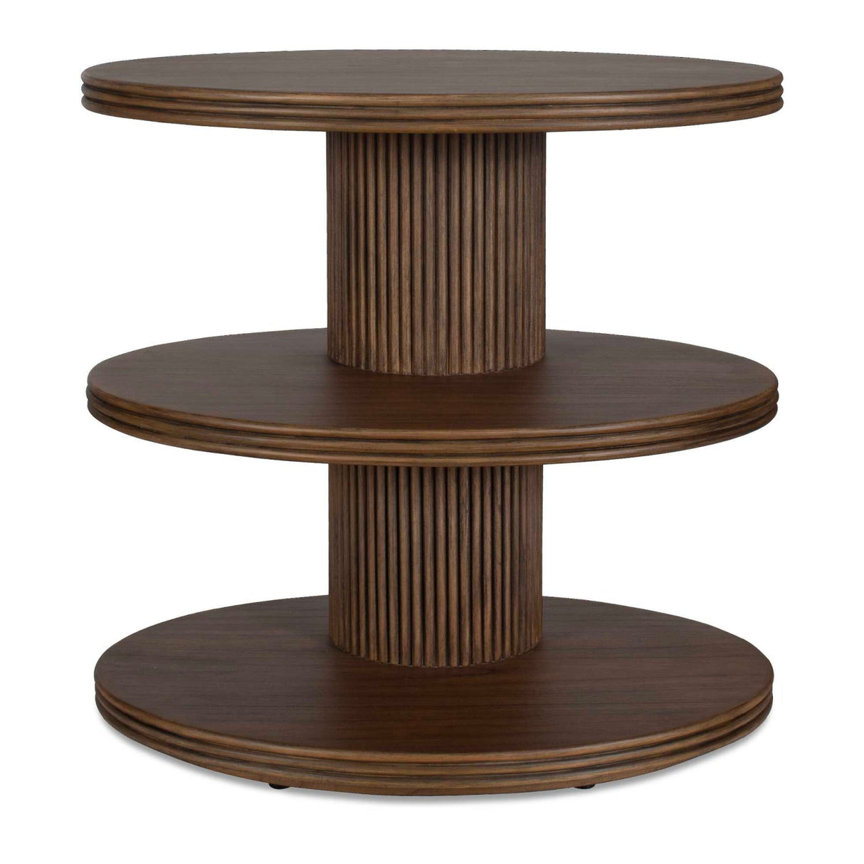 Modern European furniture - Wooden 3-Layered Oval Side Table - www.oroa.com