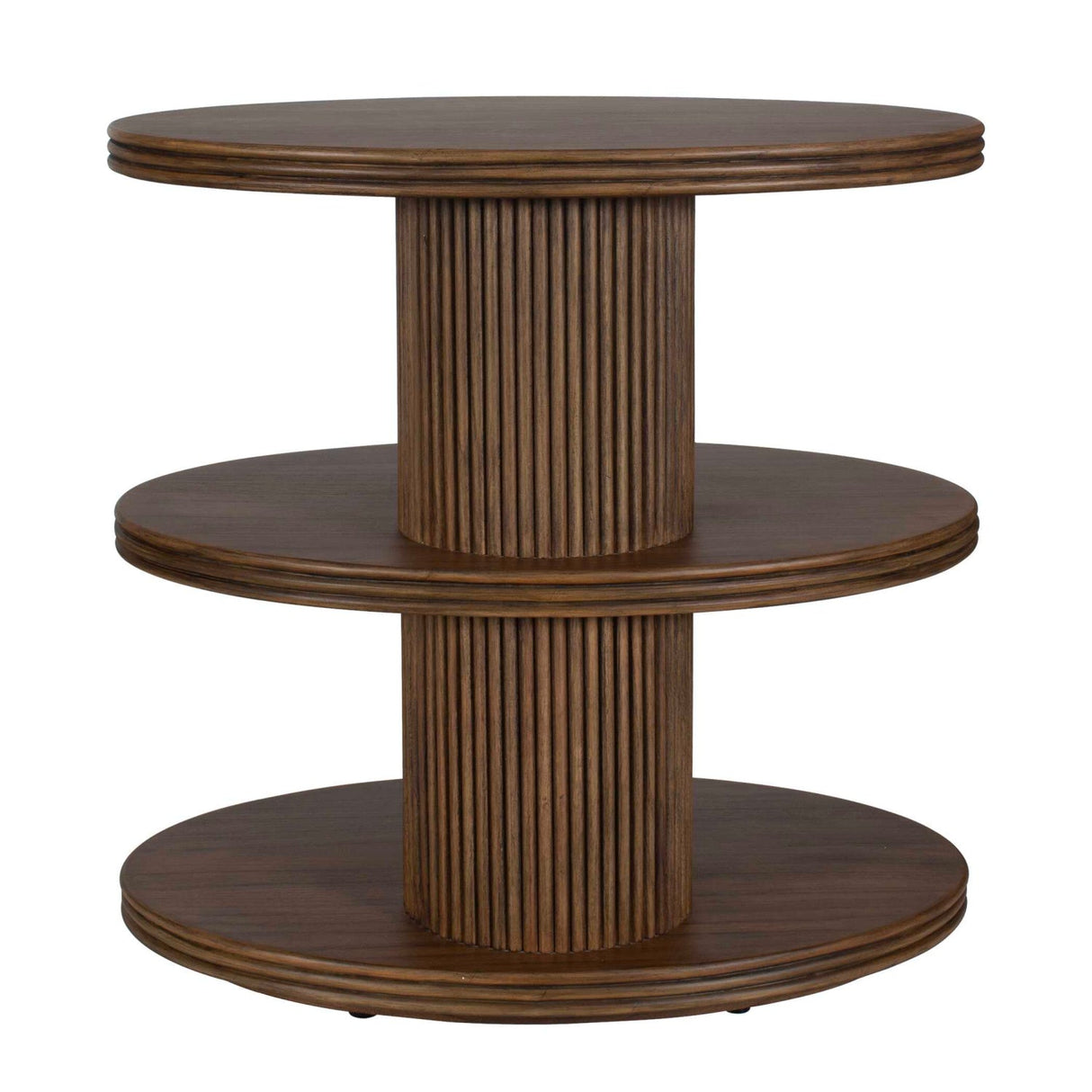 Modern European furniture - Wooden 3-Layered Oval Side Table - www.oroa.com