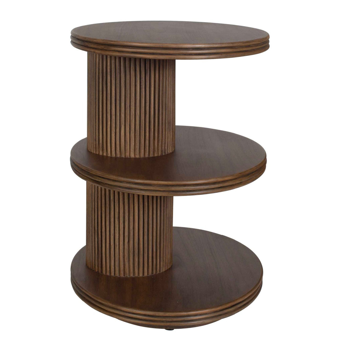 Modern European furniture - Wooden 3-Layered Oval Side Table - www.oroa.com