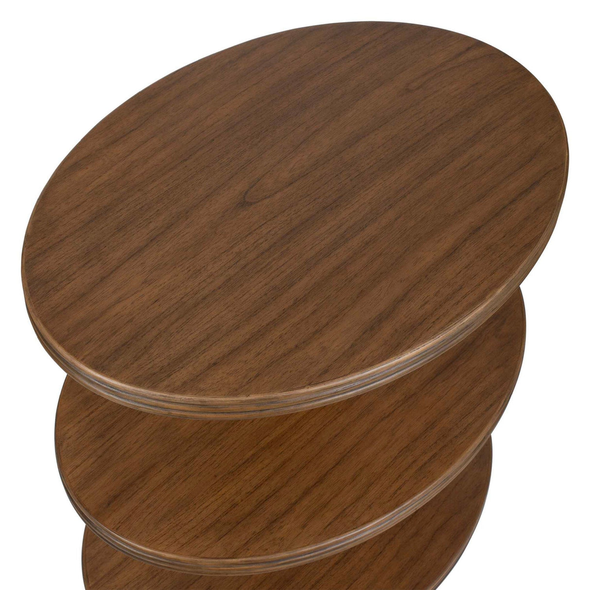 Modern European furniture - Wooden 3-Layered Oval Side Table - www.oroa.com