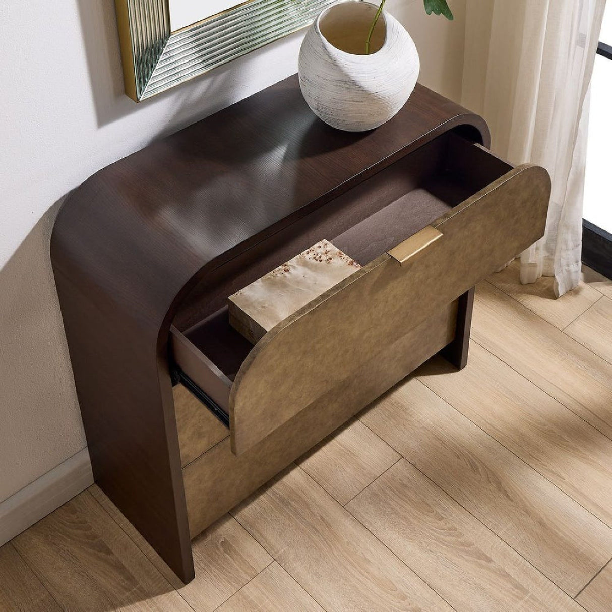 Two-Toned Oak 3-Drawer Chest by Uttermost Byrams, alternate view 8