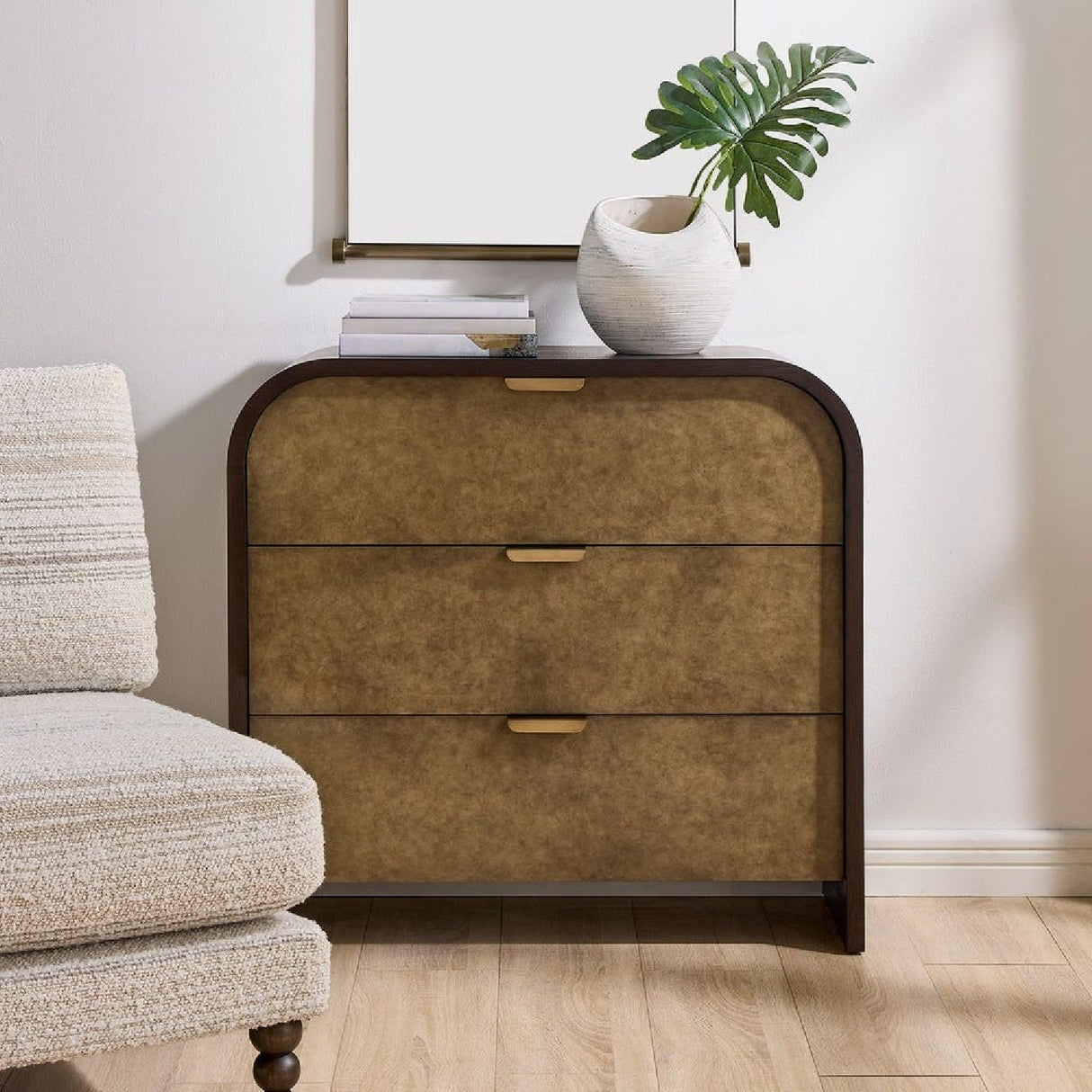 Two-Toned Oak 3-Drawer Chest by Uttermost Byrams, alternate view 2
