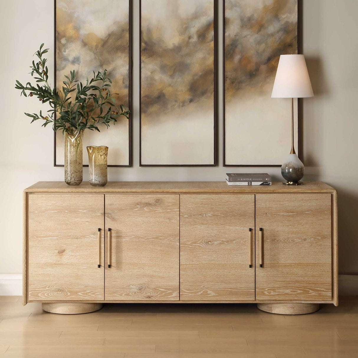 4-Door Oak Cabinet by Uttermost Evanston, alternate view 2