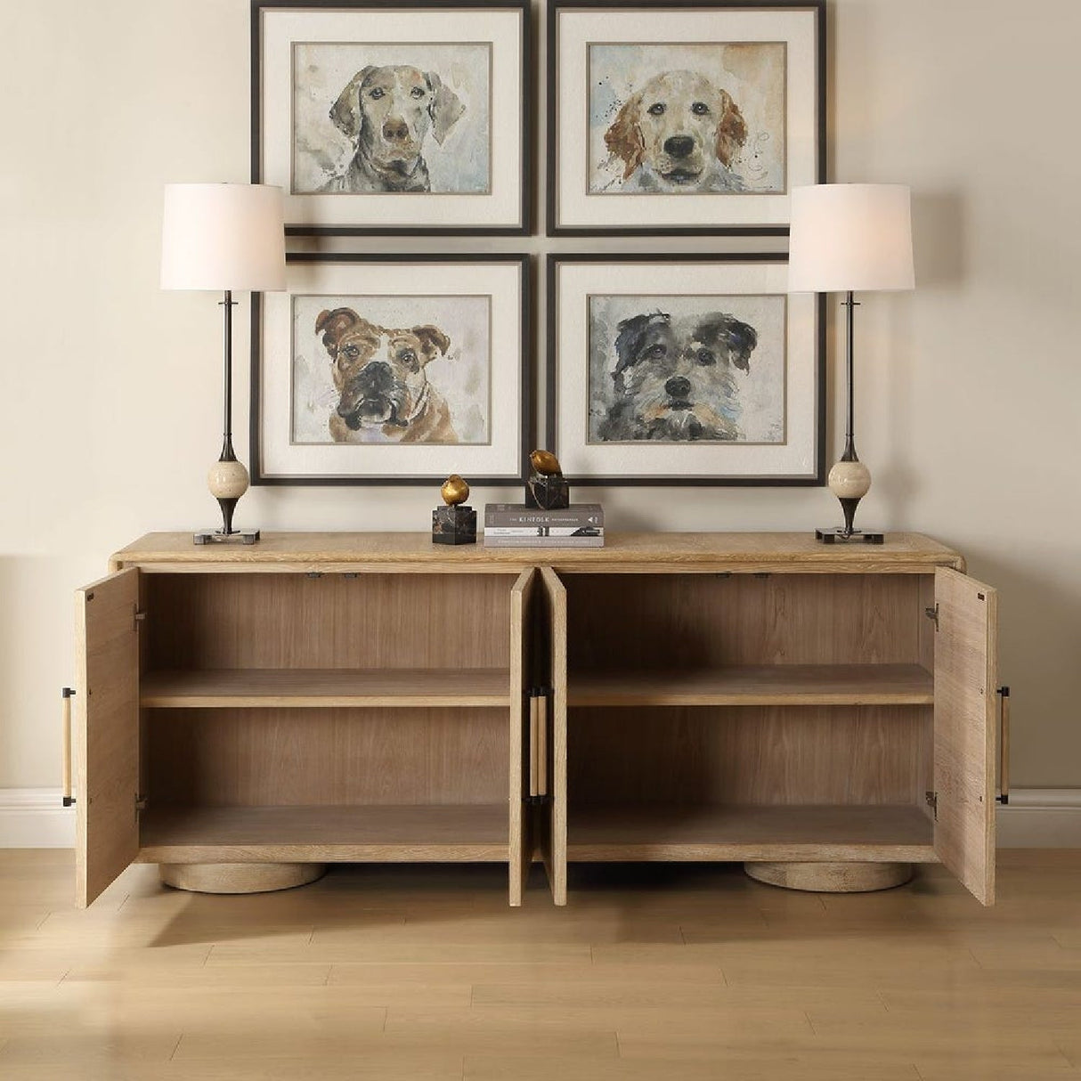 4-Door Oak Cabinet by Uttermost Evanston, alternate view 8