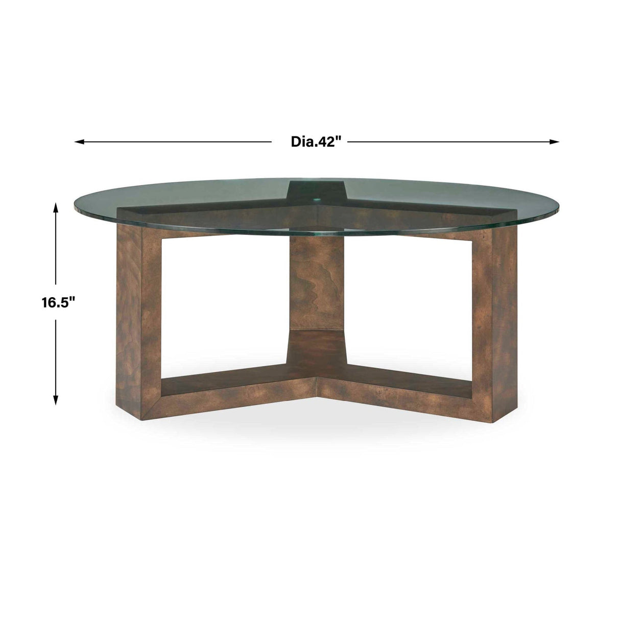 Modern European furniture - Round Tempered Glass Coffee Table - www.oroa.com