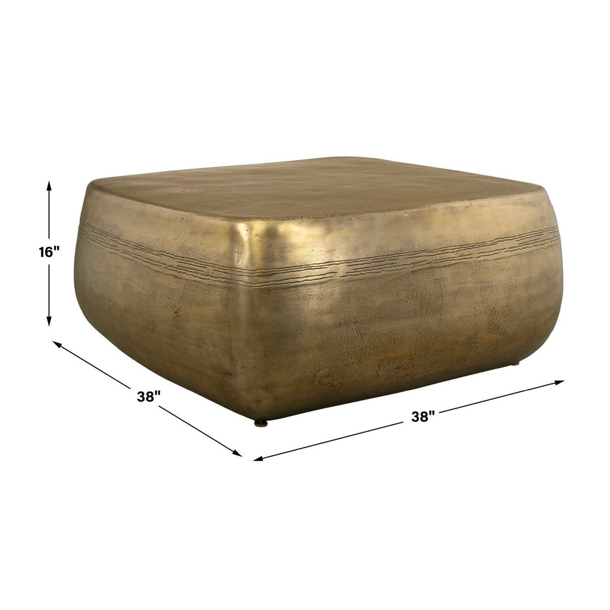 Modern European furniture - Aged Brass Indoor/Outdoor Coffee Table - www.oroa.com