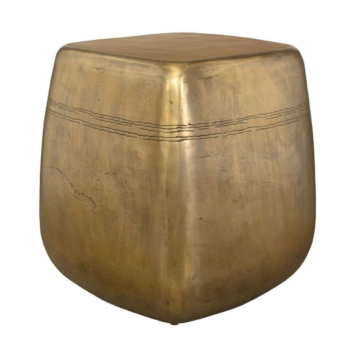Modern European furniture - Aged Brass Indoor/Outdoor Side Table - www.oroa.com