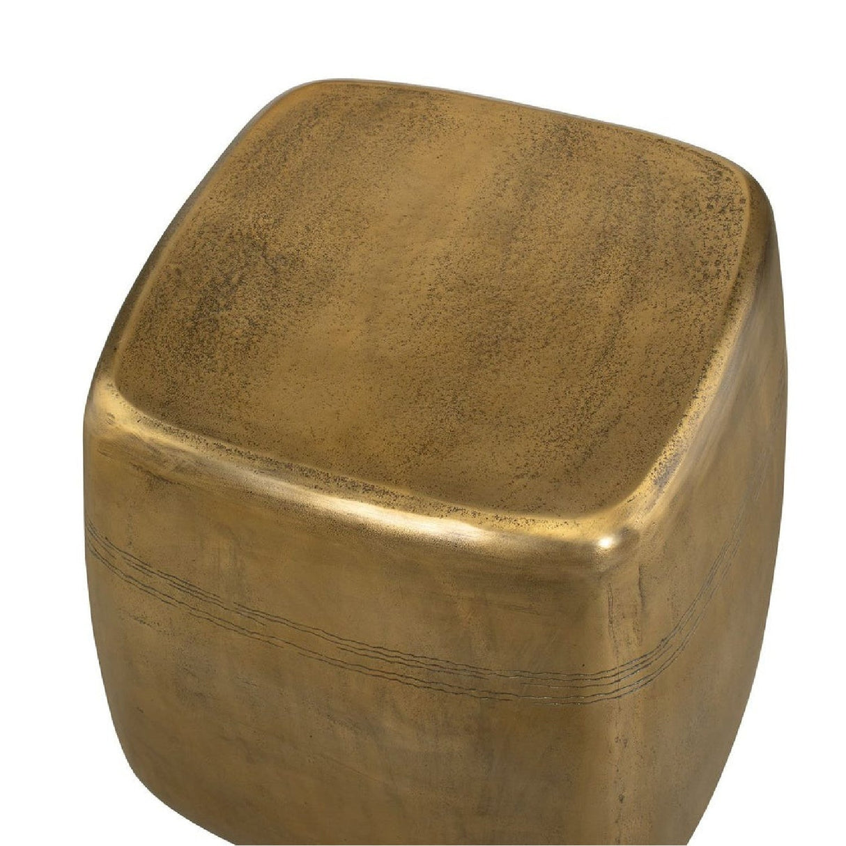 Modern European furniture - Aged Brass Indoor/Outdoor Side Table - www.oroa.com