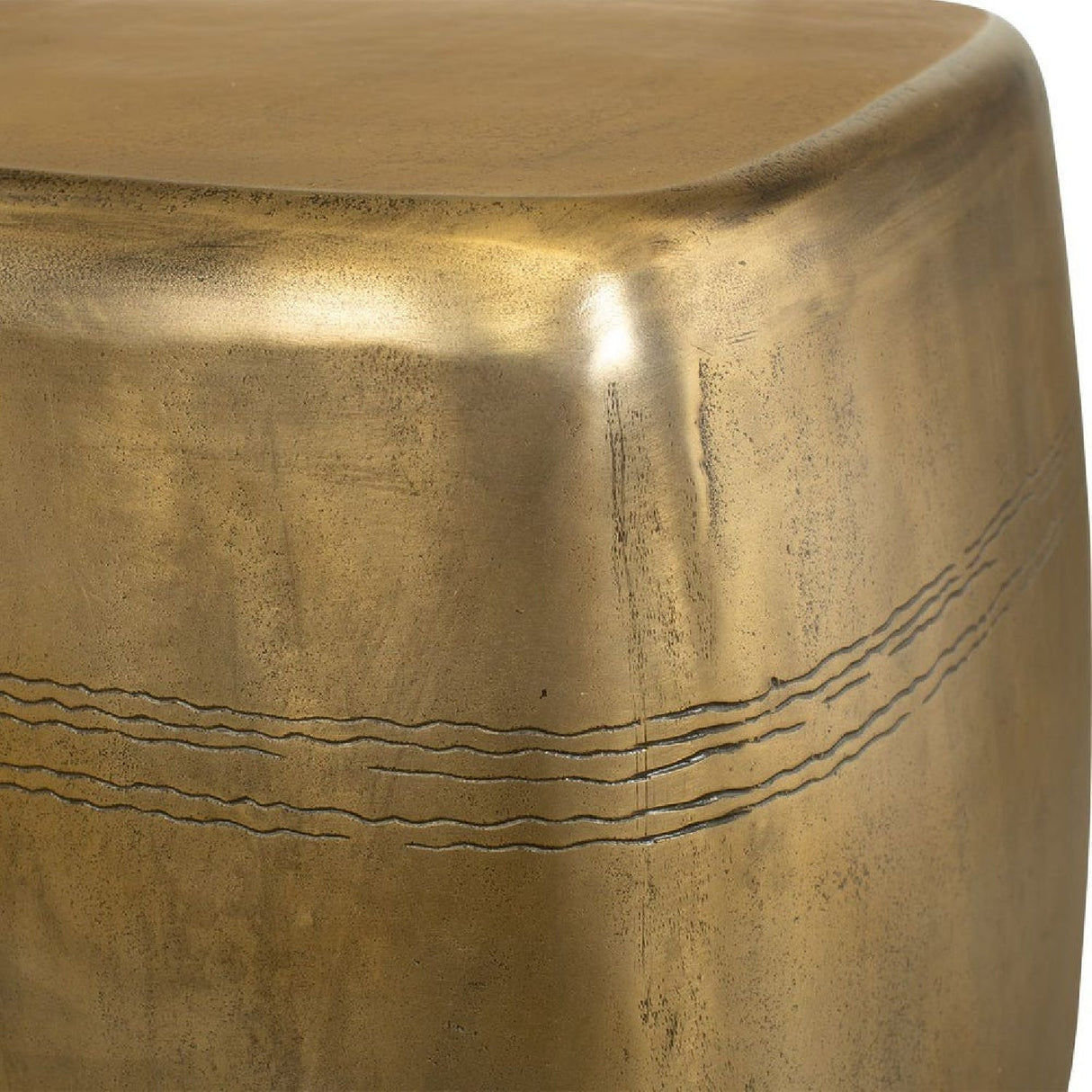 Modern European furniture - Aged Brass Indoor/Outdoor Side Table - www.oroa.com