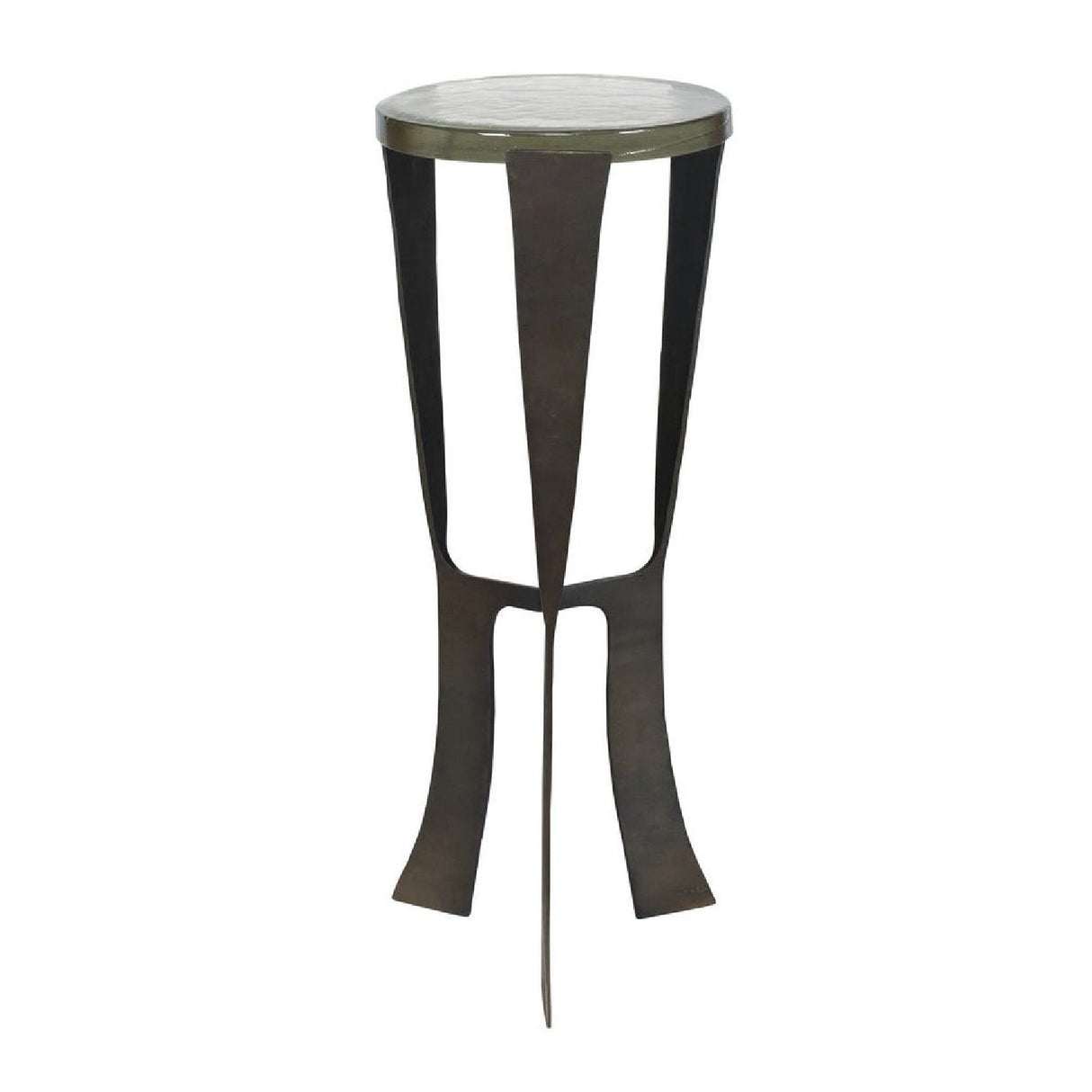 Bronze Framed Glass Drink Table by Uttermost Renaud, alternate view 3