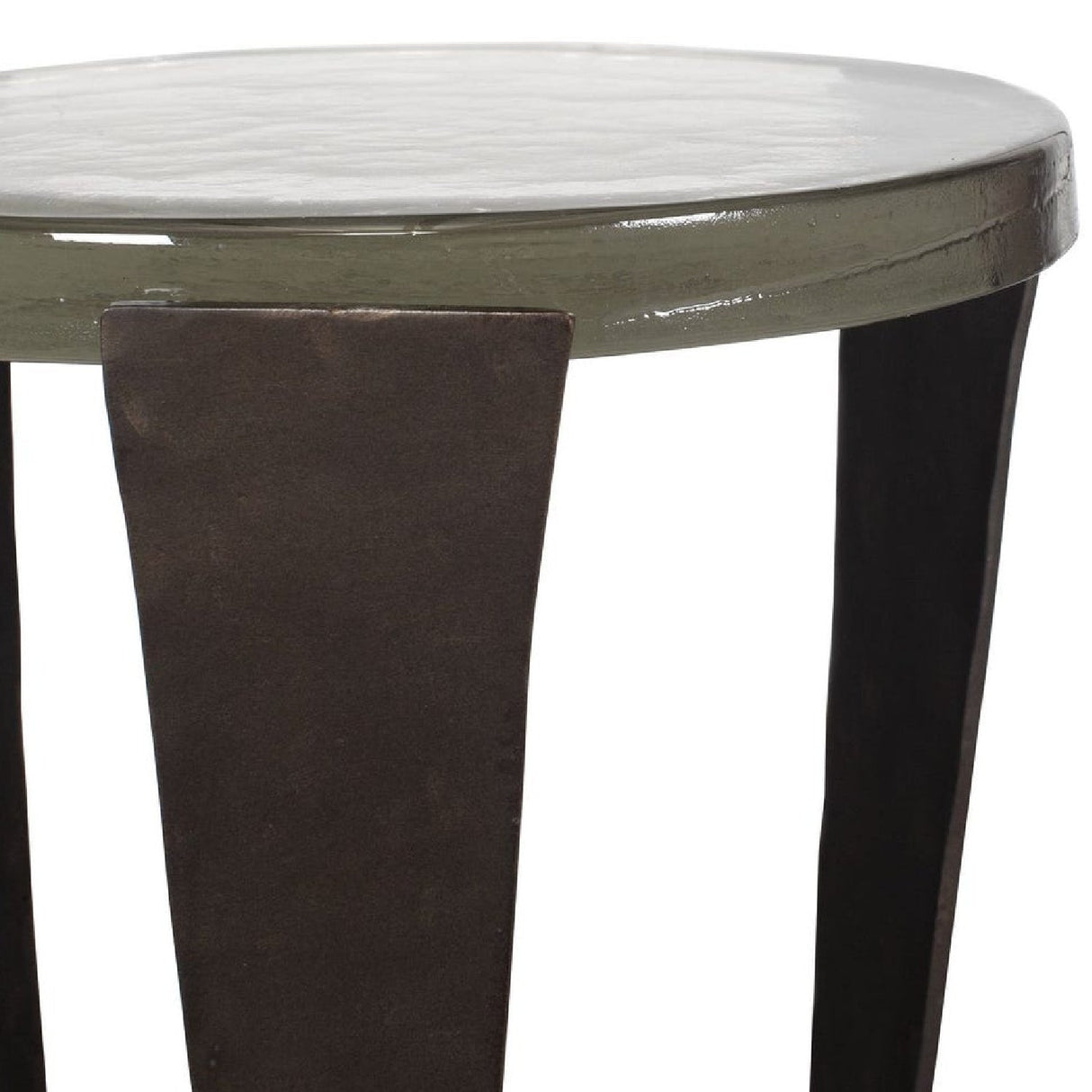 Bronze Framed Glass Drink Table by Uttermost Renaud, alternate view 6