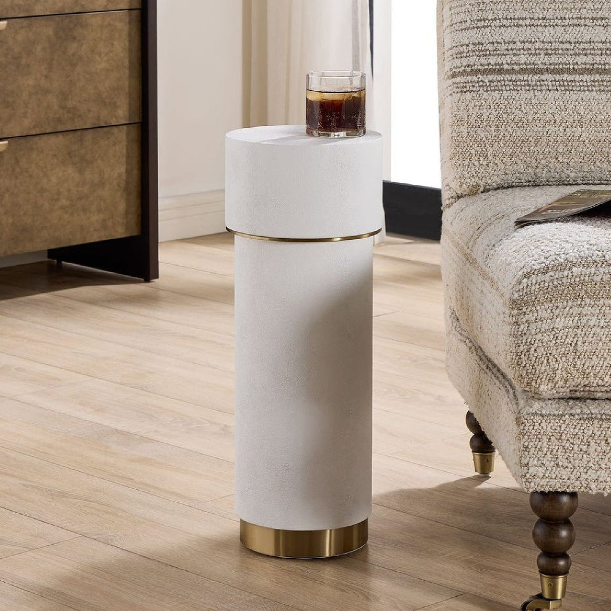 Modern European furniture - Shagreen Look Drink Table - www.oroa.com
