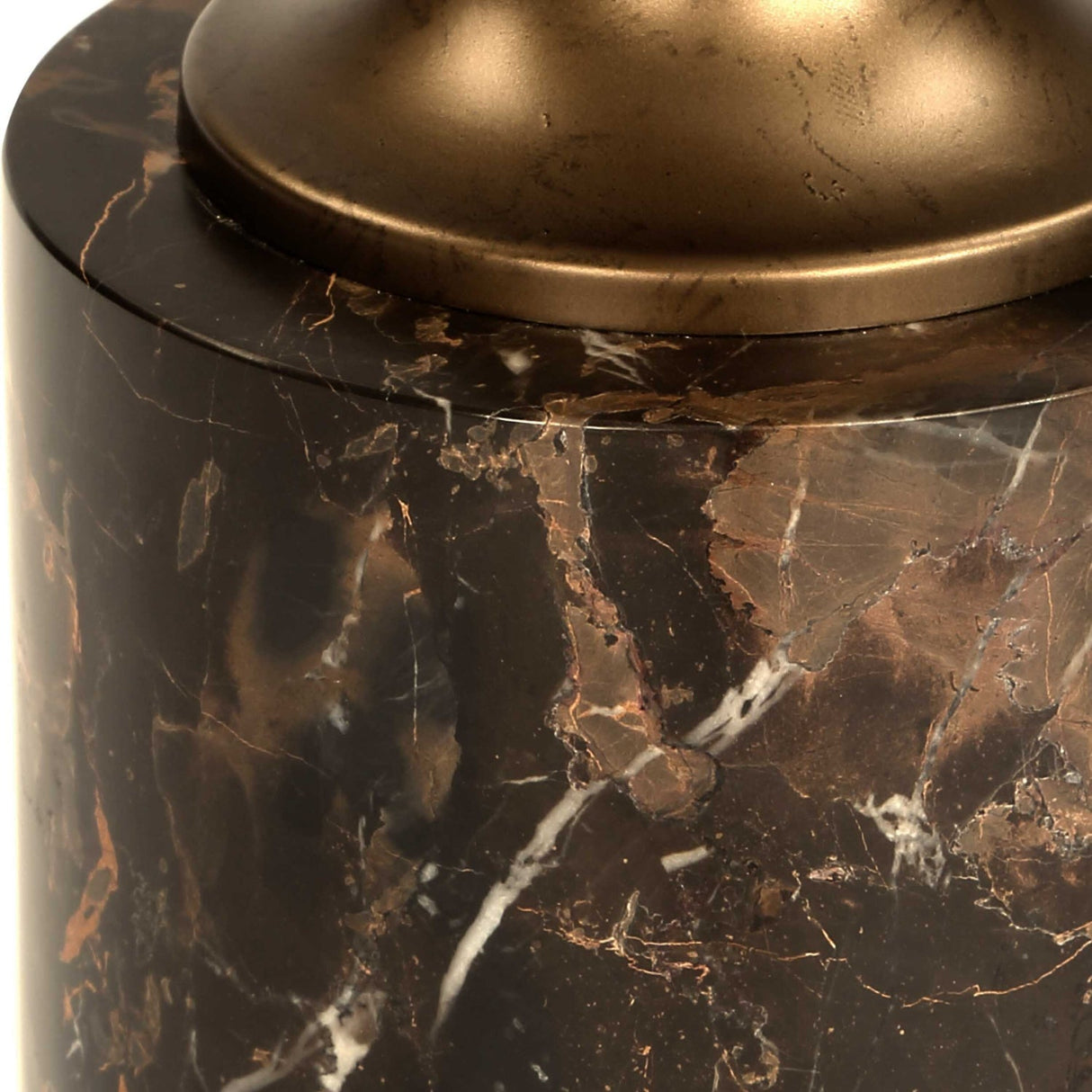 Black Marble Pedestal Drink Table by Uttermost Karnes, alternate view 4